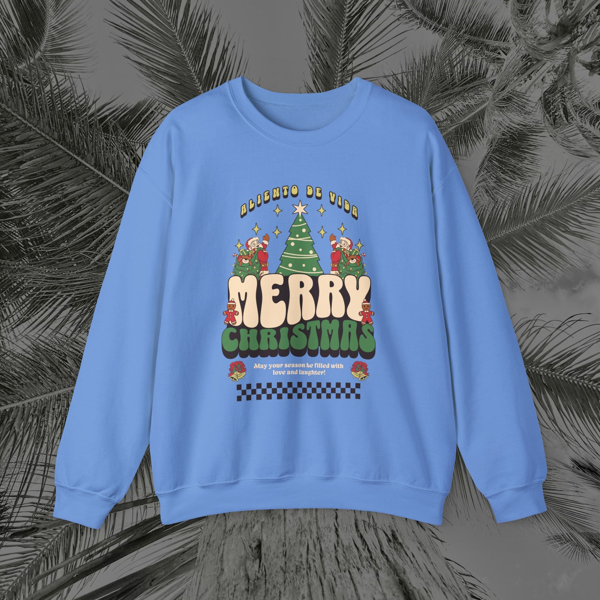 Retro Merry Magic- (UNISEX) Cozy Crewneck Sweatshirt - Aliento De Vida