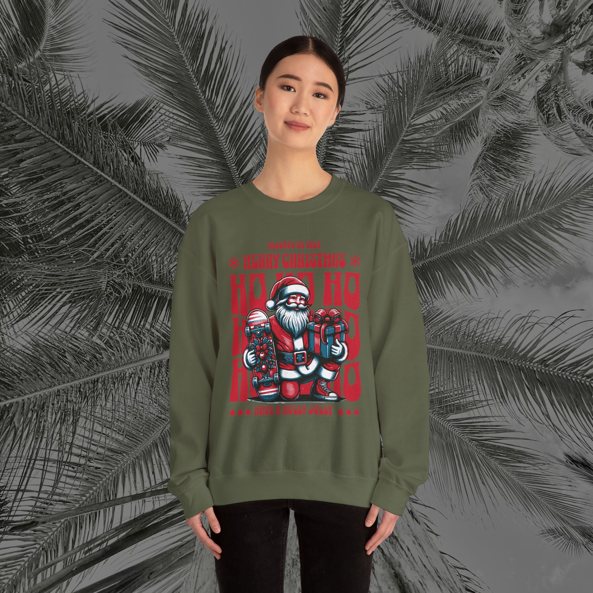 Naughty by Nature, Santa by Choice - (UNISEX) Cozy Crewneck Sweatshirt - Aliento De Vida