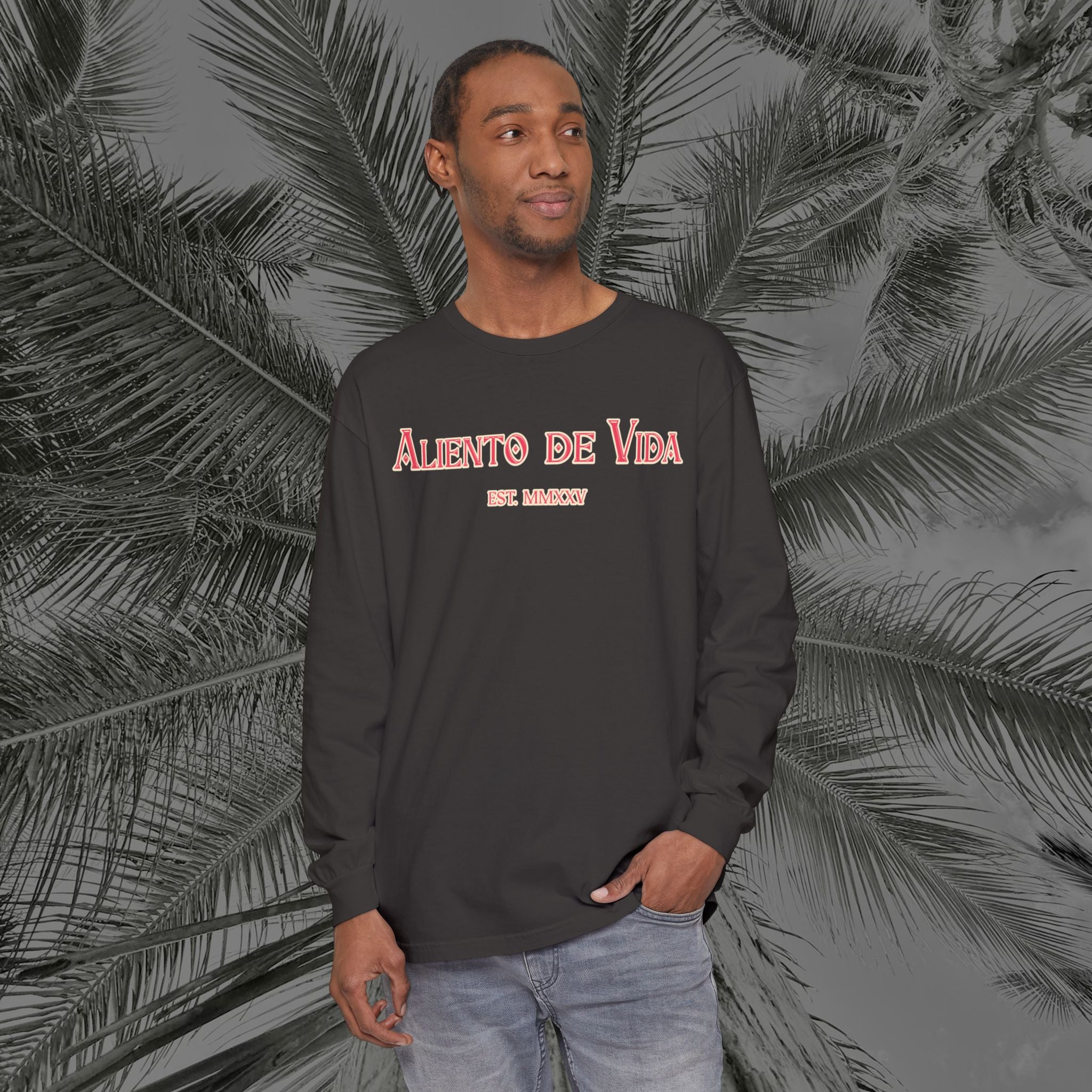 Breath Of Paradise - (UNISEX) Long Sleeve Shirt - Back Design - Aliento De Vida