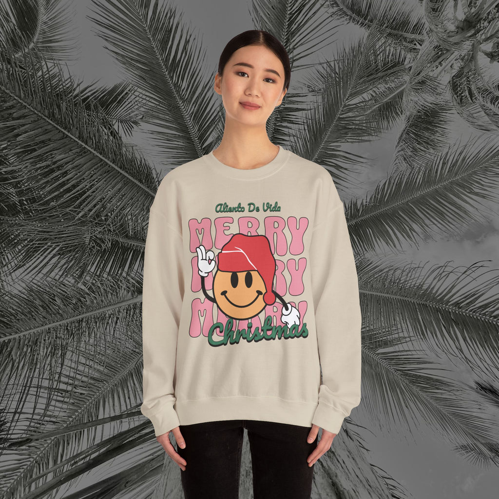 Happy Holidays - Cozy Crewneck Sweatshirt - Aliento De Vida