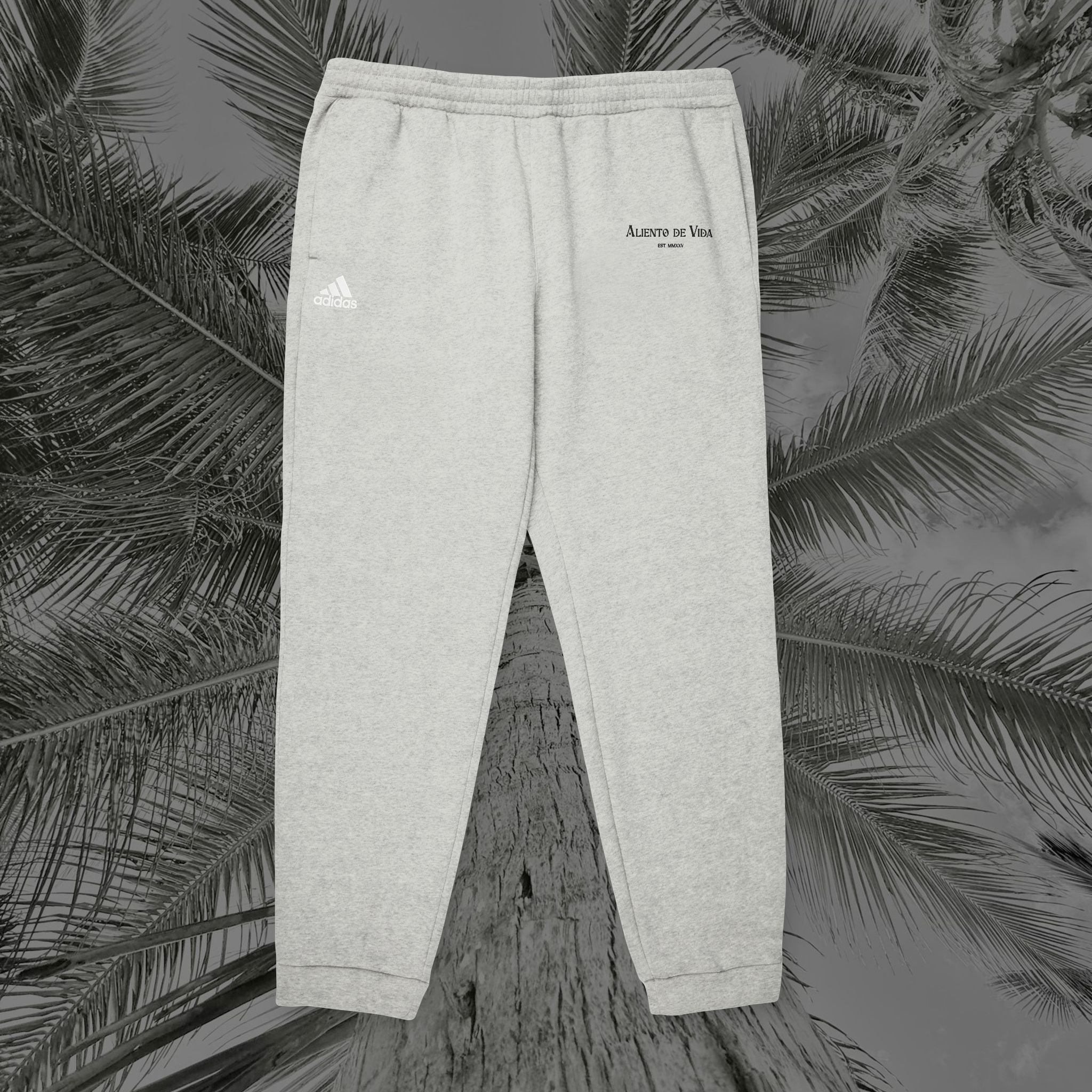 Aliento De Vida - (UNISEX) Adidas Fleece Joggers (Black Lettering)