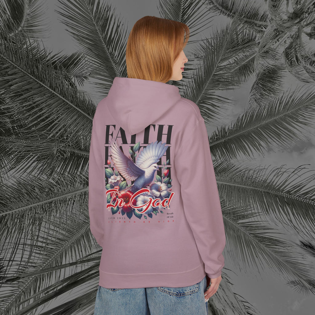 Wings of Grace - (UNISEX) Midweight Fleece Hoodie- Aliento De Vida