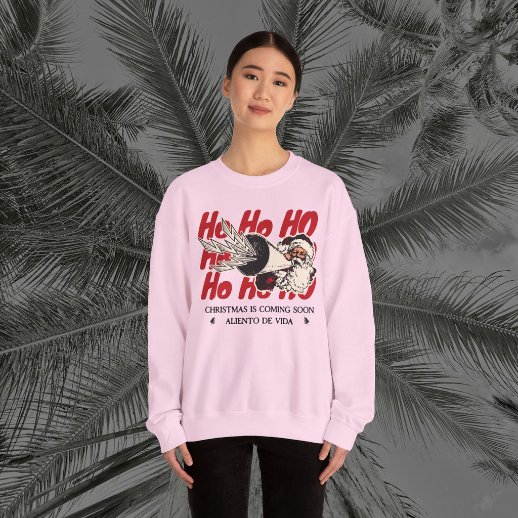 Ho Ho Ho’ Holiday Season - (UNISEX) Cozy Crewneck Sweatshirt - Aliento De Vida