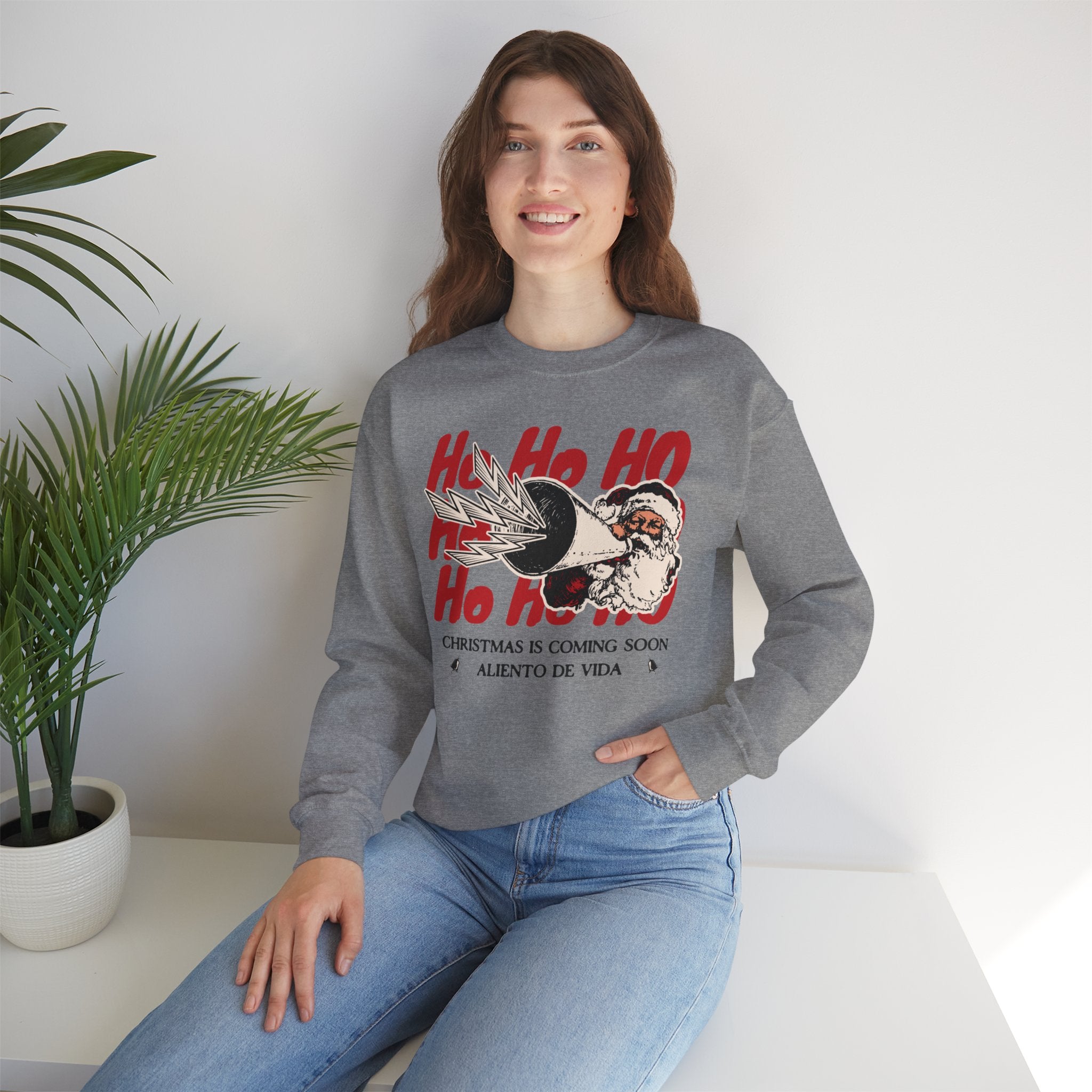 Ho Ho Ho’ Holiday Season - (UNISEX) Cozy Crewneck Sweatshirt - Aliento De Vida