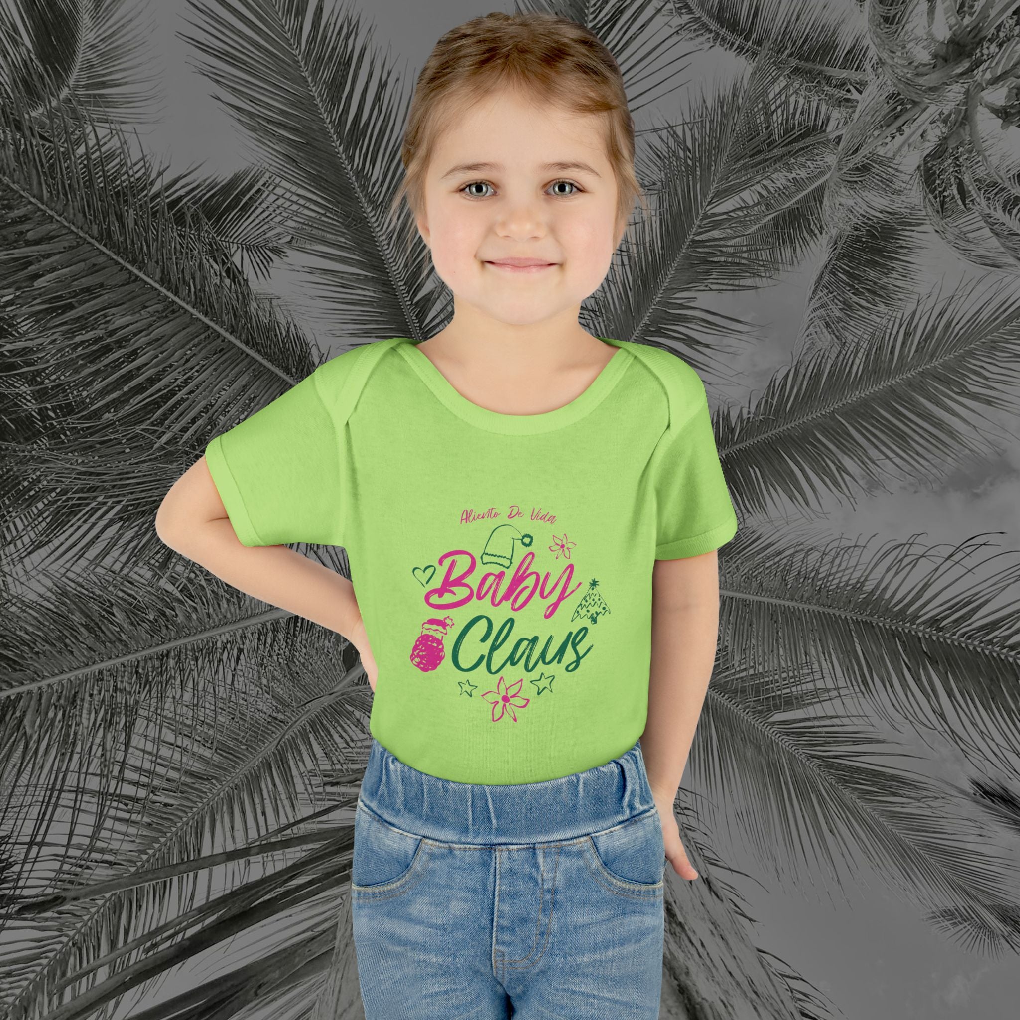 Baby Claus Magic - (Girls) Baby Bodysuit / Infant Onesie - Aliento De vida