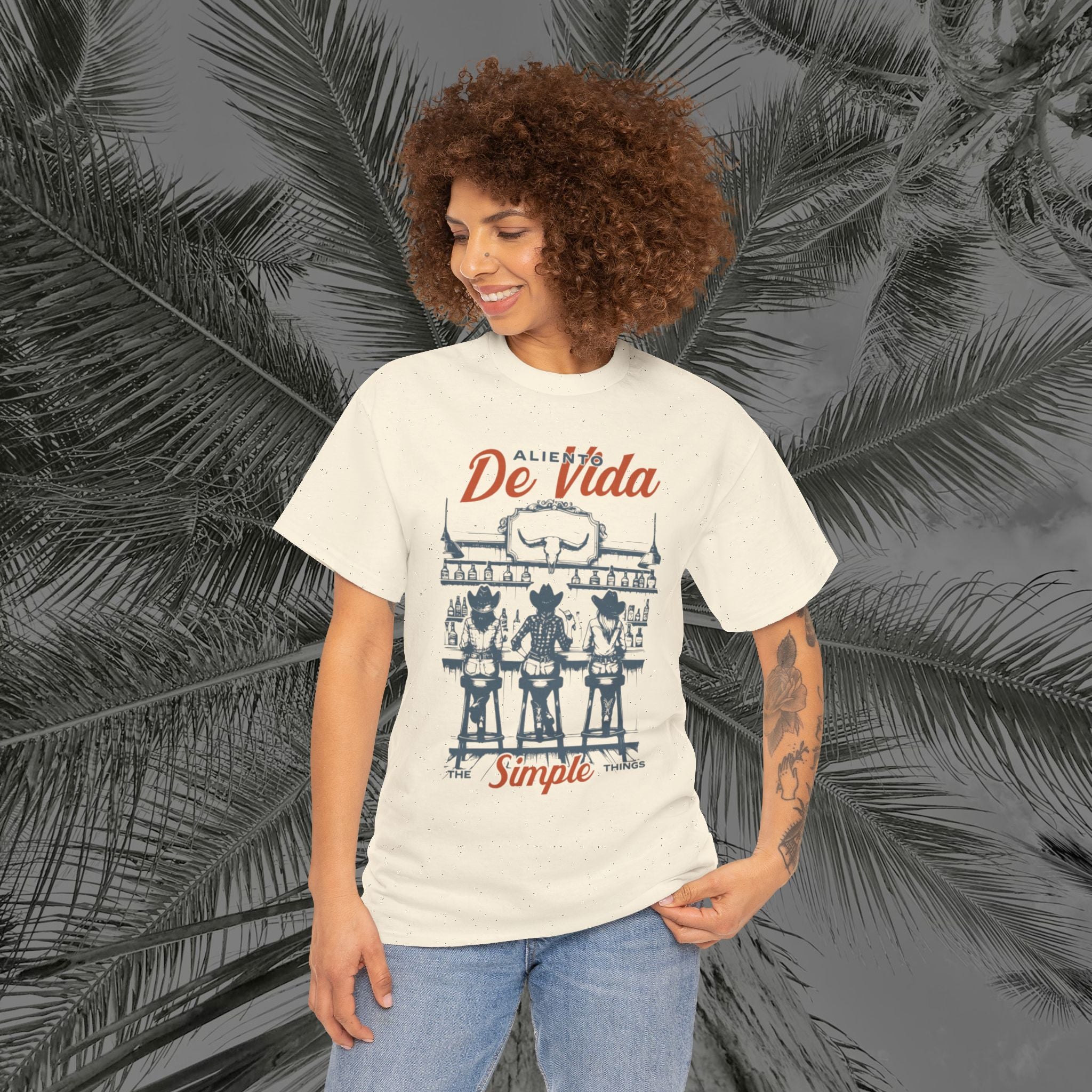 Let's Have A Drink - (UNISEX) Heavy Cotton T-Shirt - Aliento De Vida