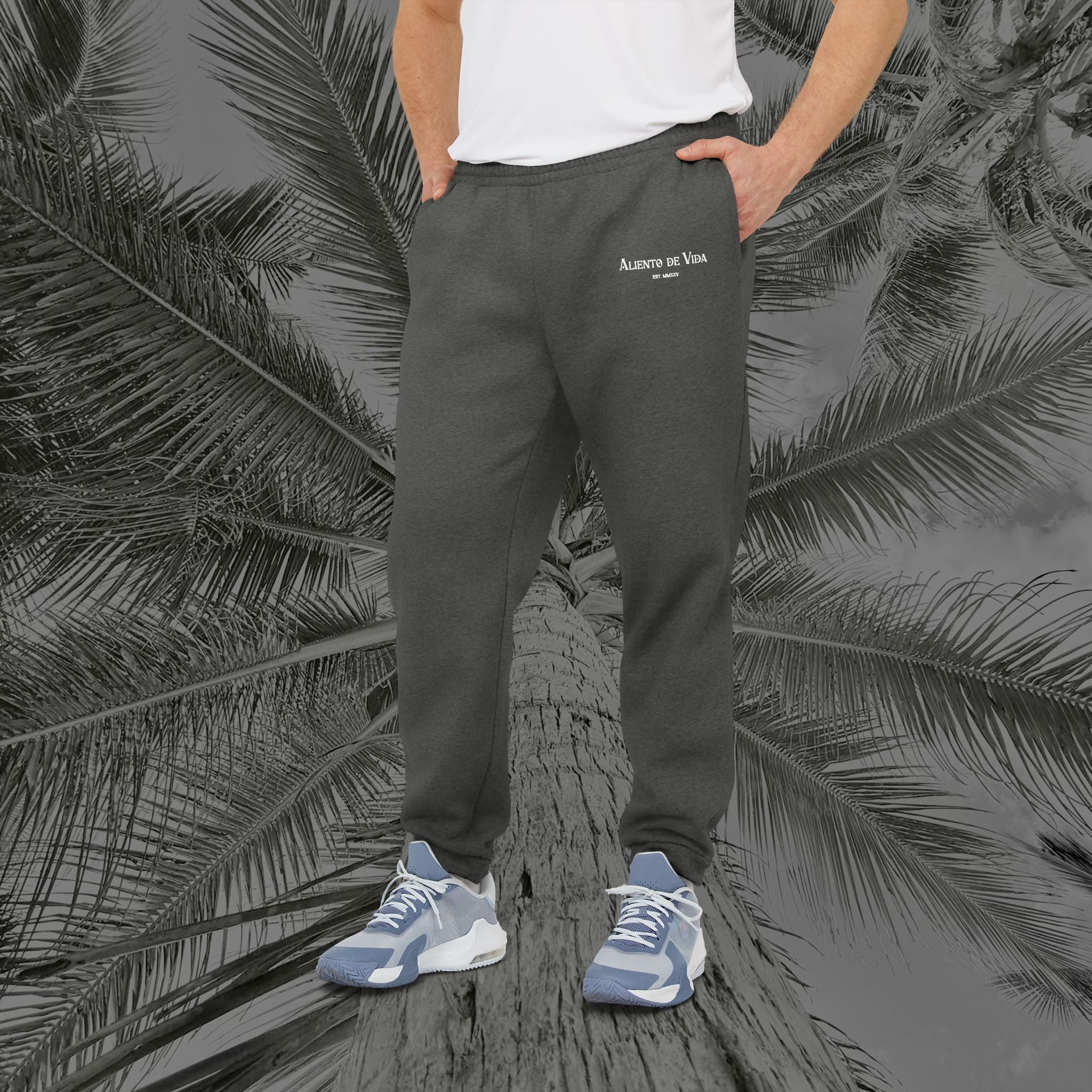 Aliento De Vida - (UNISEX) Adidas Fleece Joggers #2 (White)