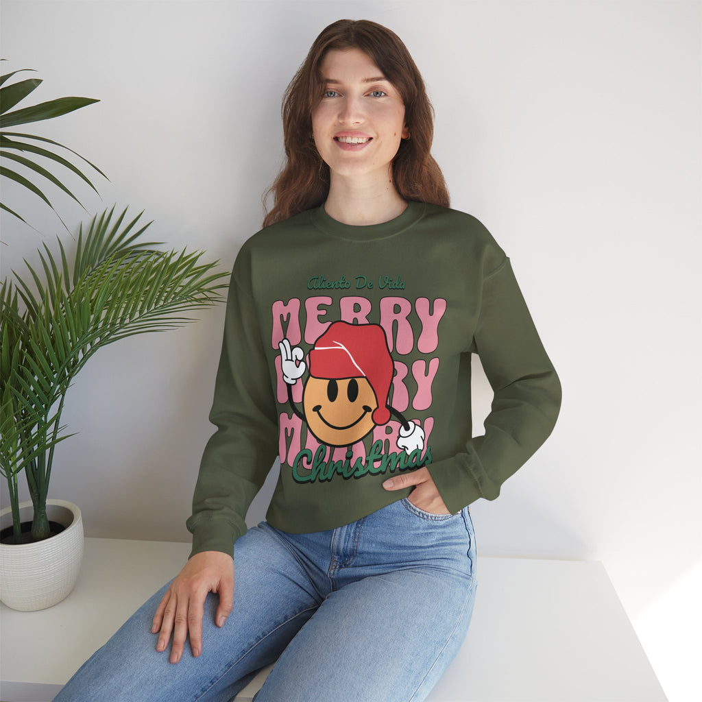 Happy Holidays - Cozy Crewneck Sweatshirt - Aliento De Vida