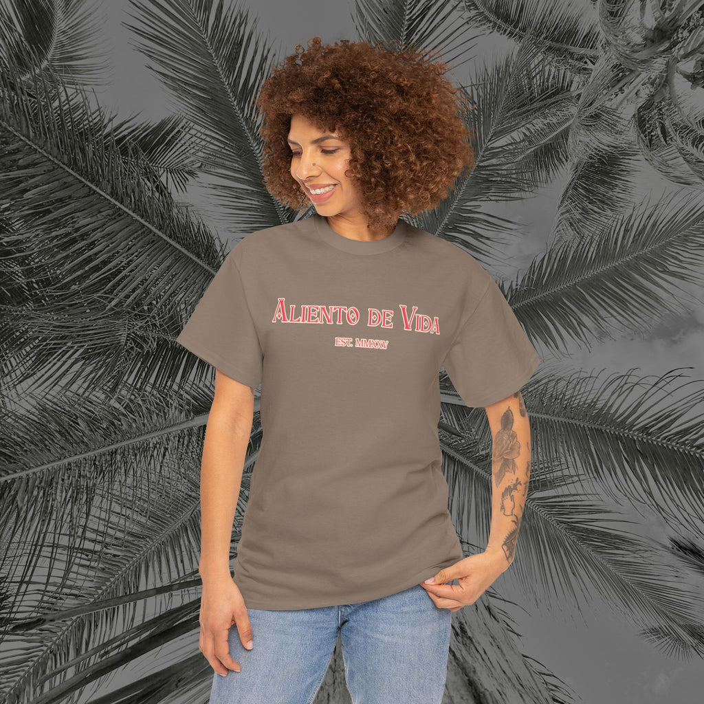 Breath Of Paradise - (UNISEX) Heavy Cotton T-Shirt - Back Design - Aliento De Vida