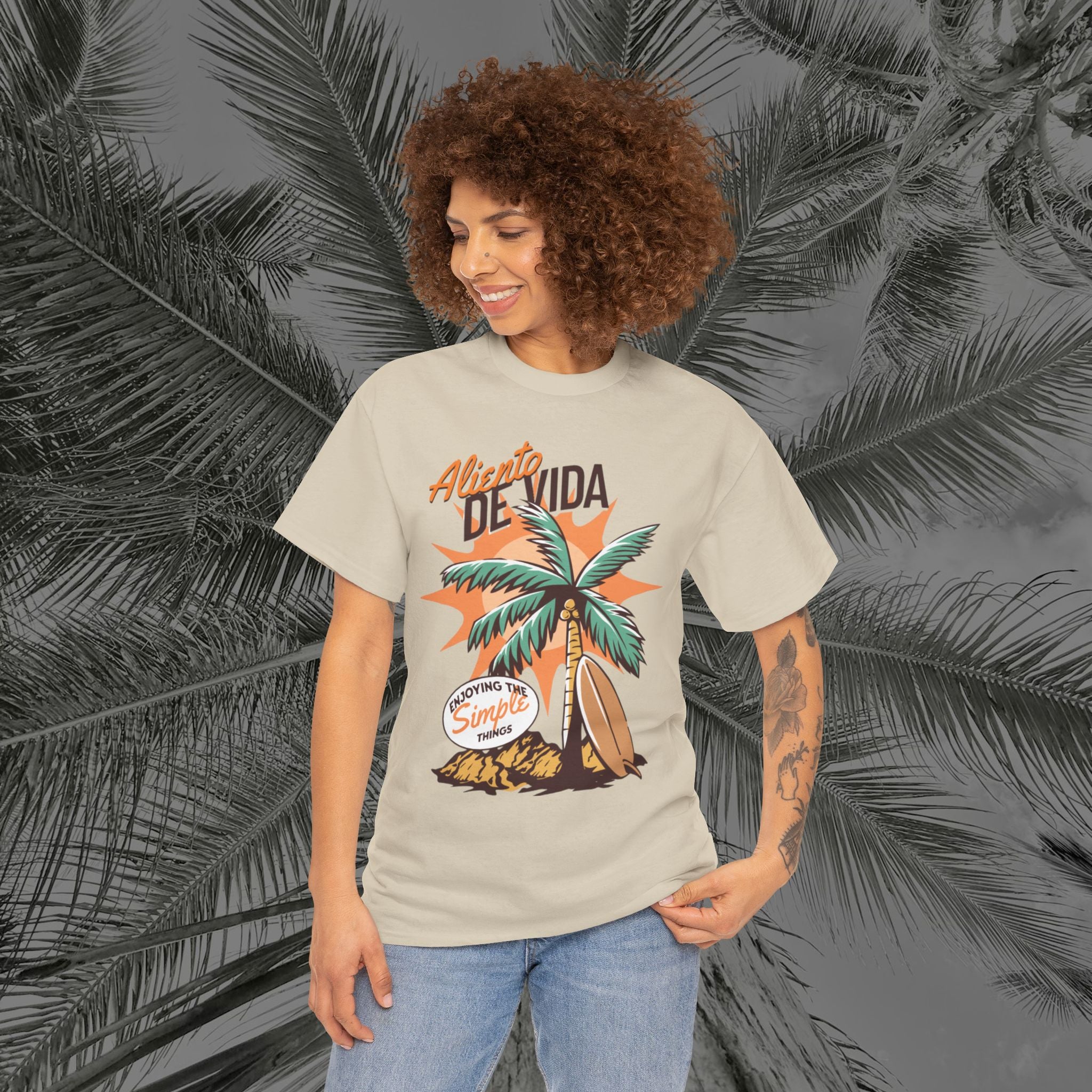 Pure Palm - (UNISEX) Heavy Cotton Tee - Aliento De Vida