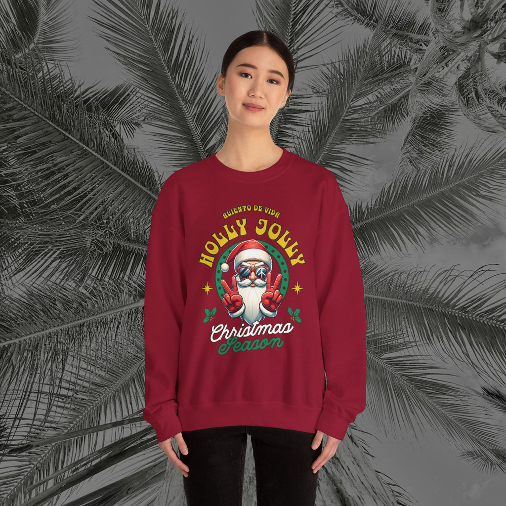 Peace Out, North Pole Edition - (UNSEX) Cozy Crewneck Sweatshirt – Aliento De Vida