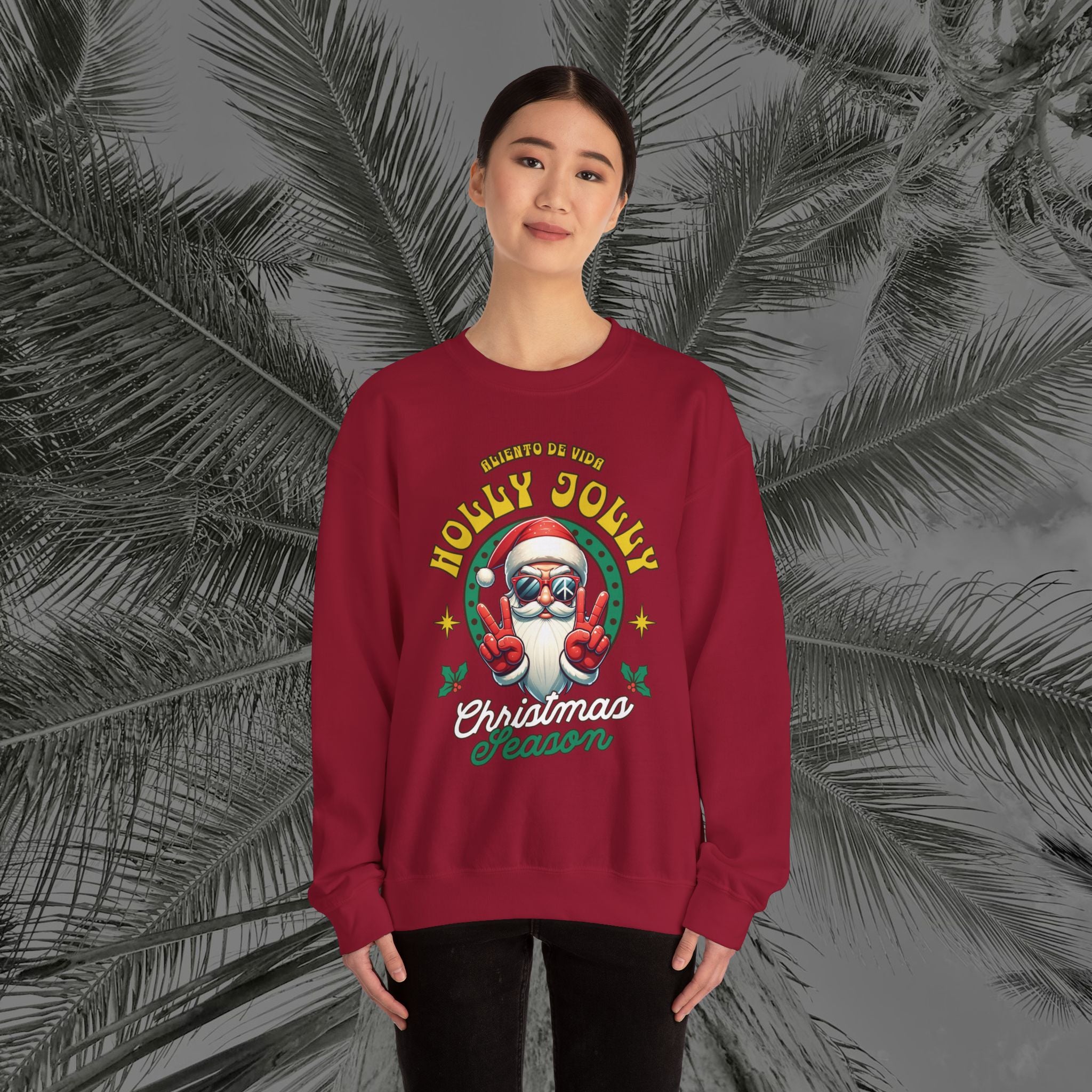 Peace Out, North Pole Edition - (UNSEX) Cozy Crewneck Sweatshirt – Aliento De Vida