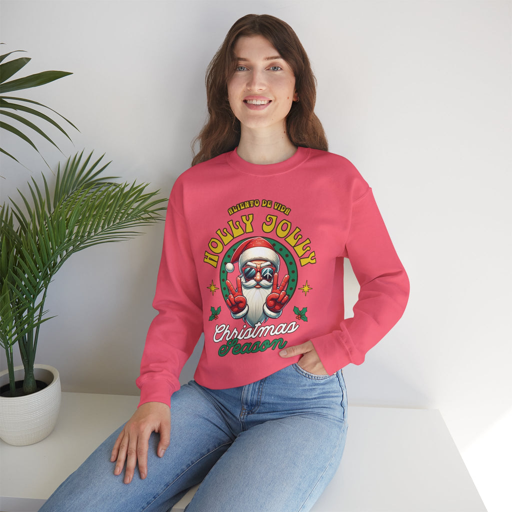 Peace Out, North Pole Edition - (UNSEX) Cozy Crewneck Sweatshirt – Aliento De Vida