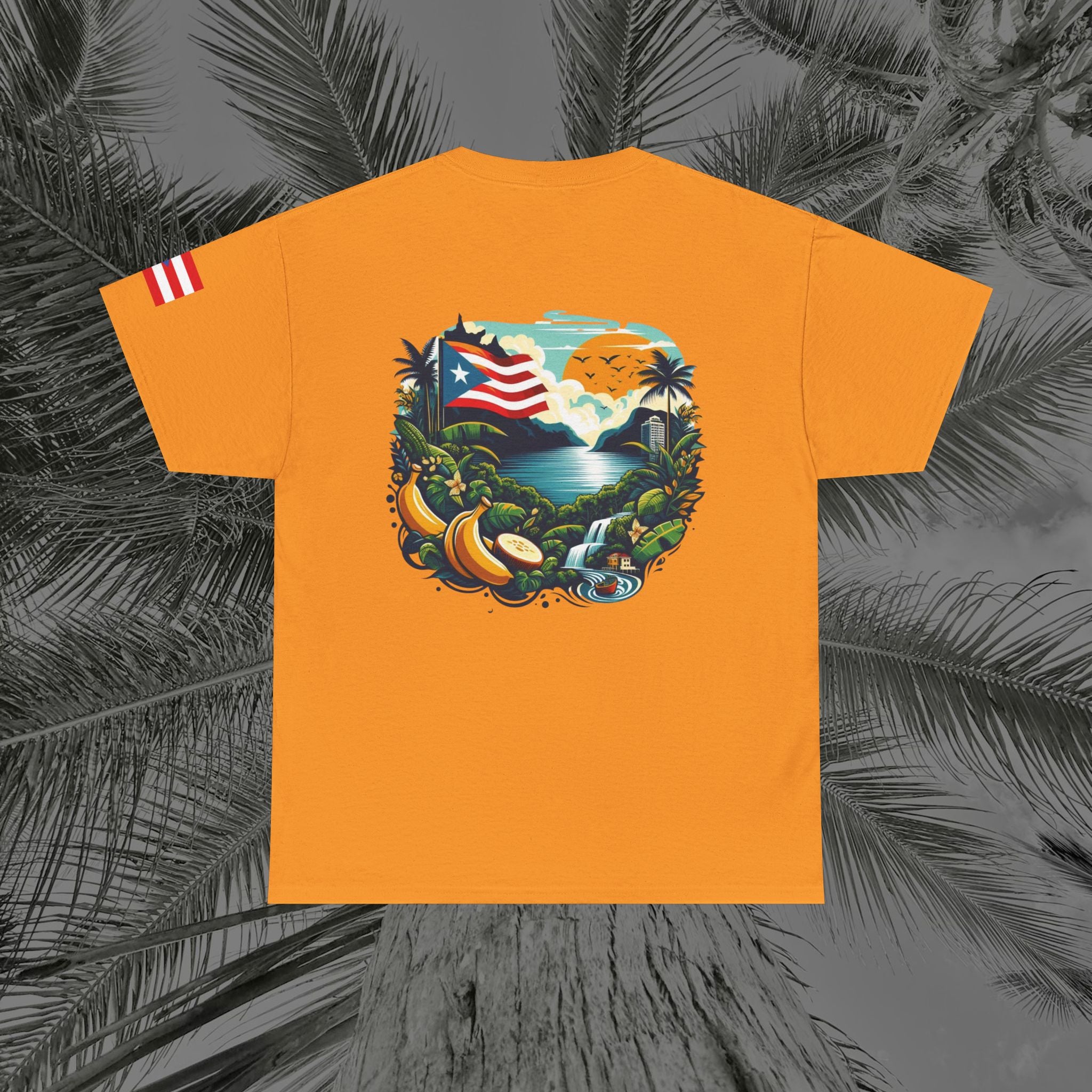 Borikén Sunrise - PR COLLECTION - (UNISEX) Heavy Cotton Tee - Aliento De Vida