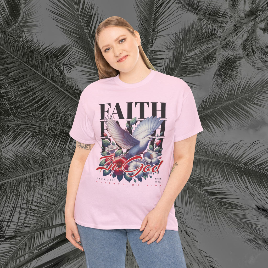 Wings of Grace - (UNISEX) Heavy Cotton Tee - Aliento De Vida