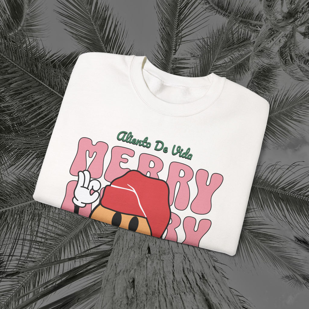 Happy Holidays - Cozy Crewneck Sweatshirt - Aliento De Vida