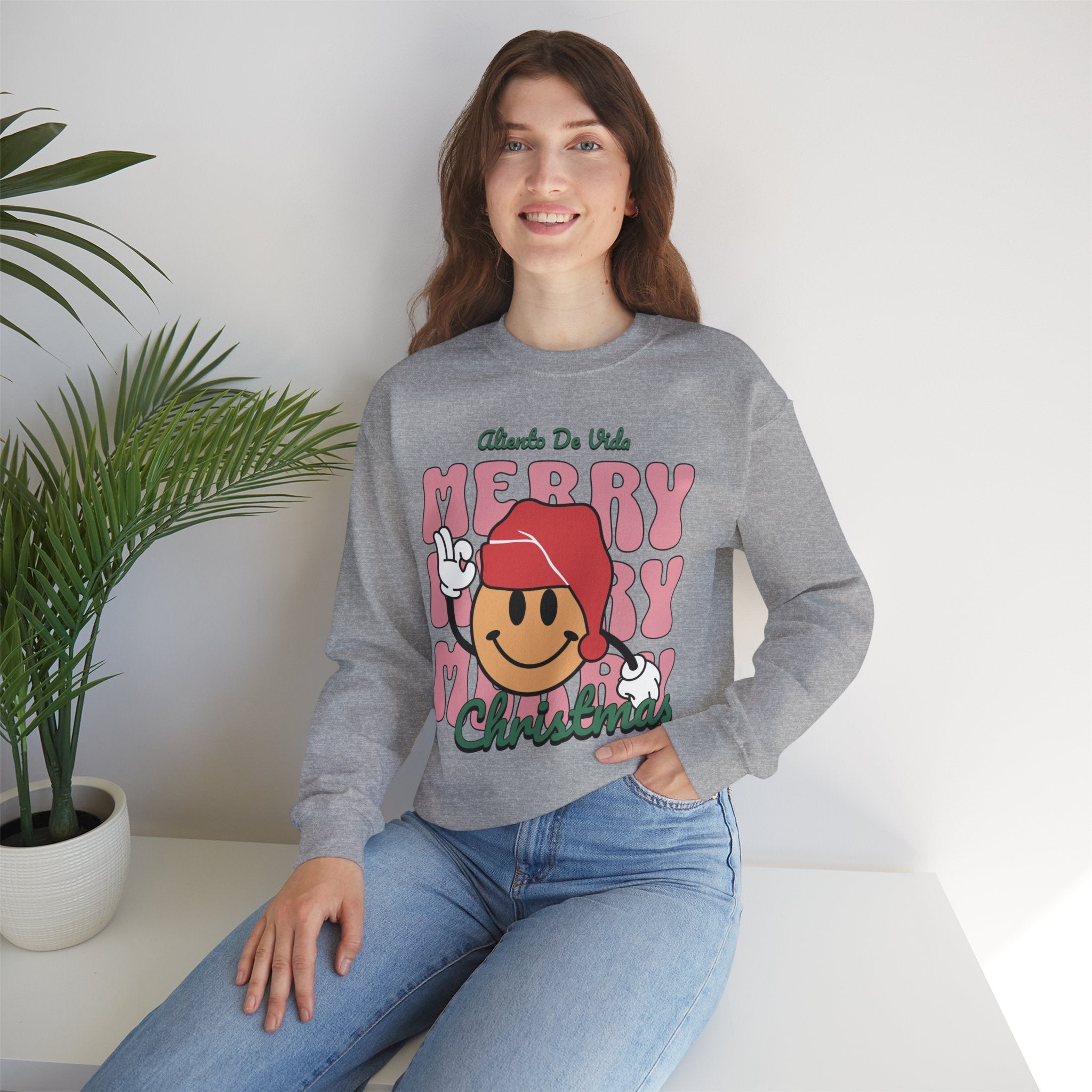 Happy Holidays - Cozy Crewneck Sweatshirt - Aliento De Vida