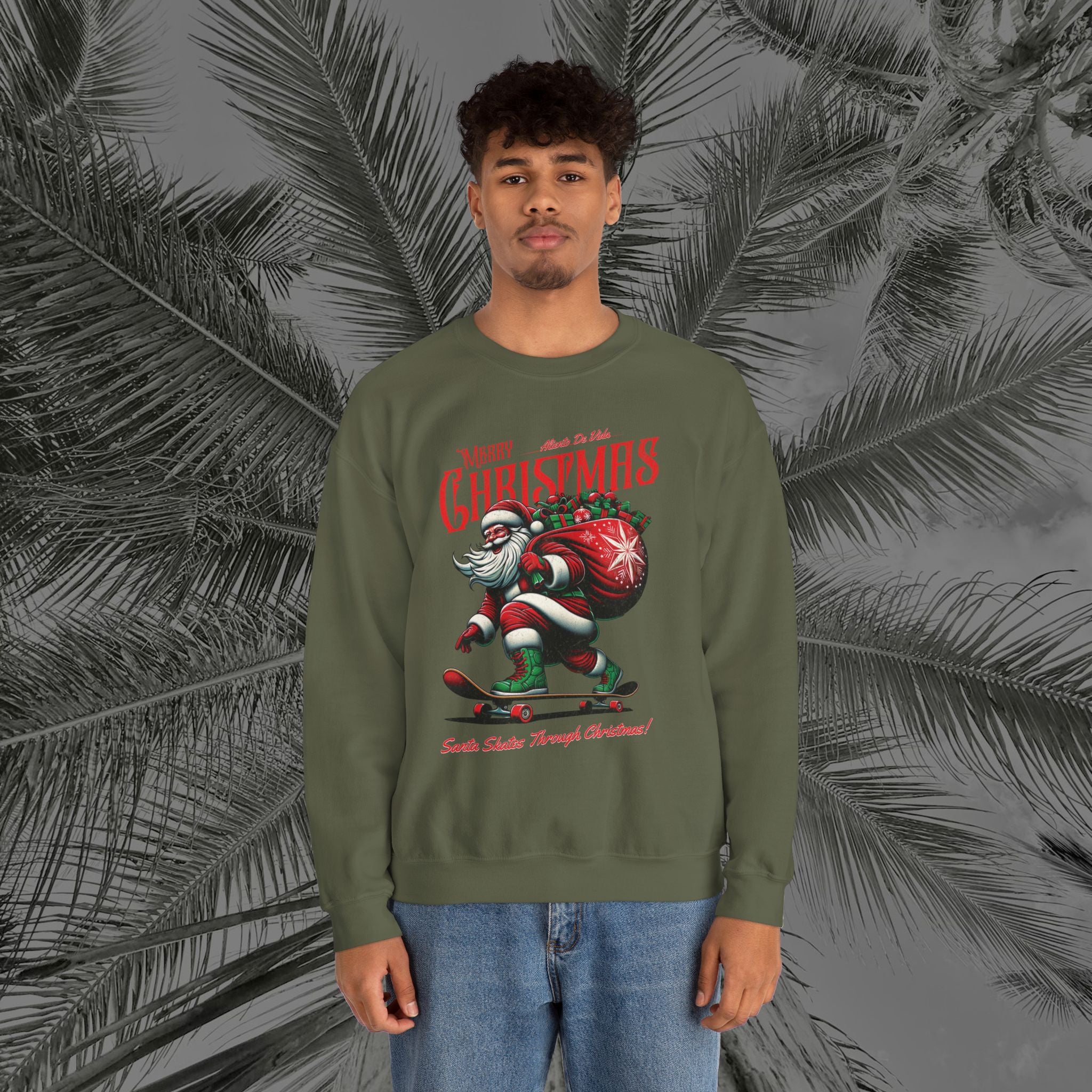 Merry Kickmas - (UNISEX) Cozy Crewneck Sweatshirt - Aliento De Vida