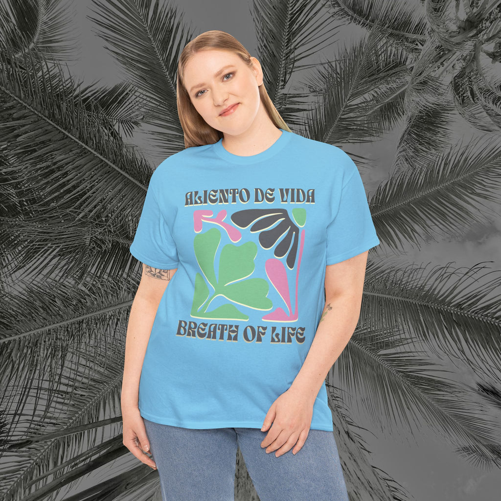 One Breath, Infinite Bloom #2 - (UNISEX) Heavy Cotton T-Shirt - Aliento De Vida