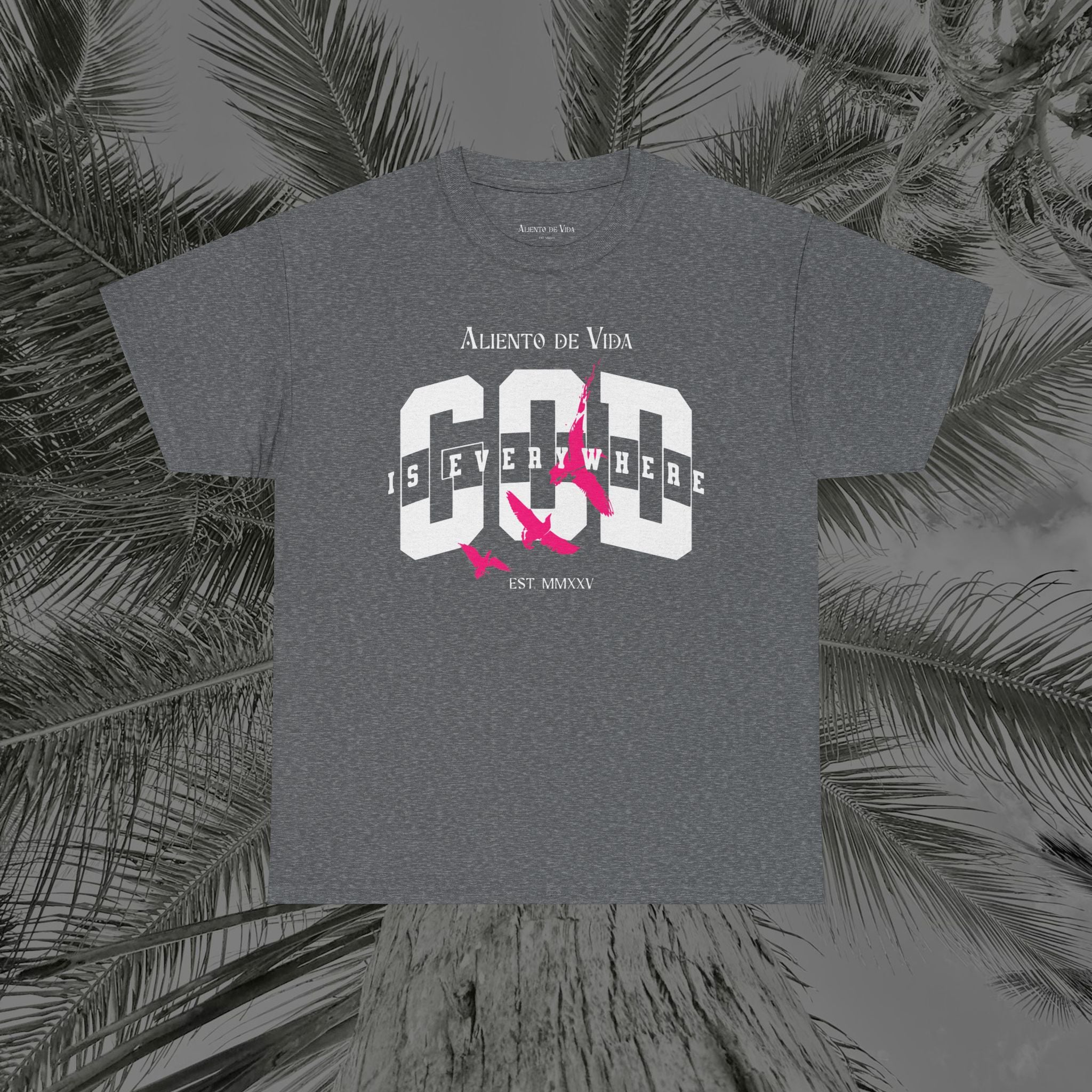 God Is Everywhere - (UNISEX) Heavy Cotton Tee - Aliento De Vida