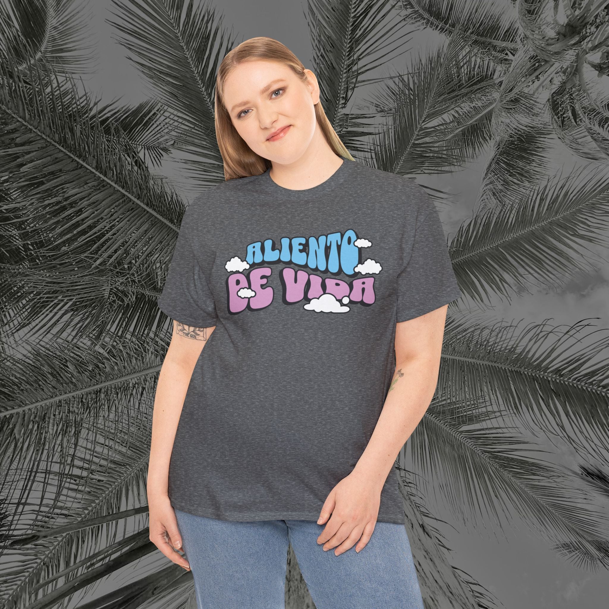 Clouds #3 - (UNISEX) Heavy Cotton T-Shirt - Aliento De Vida