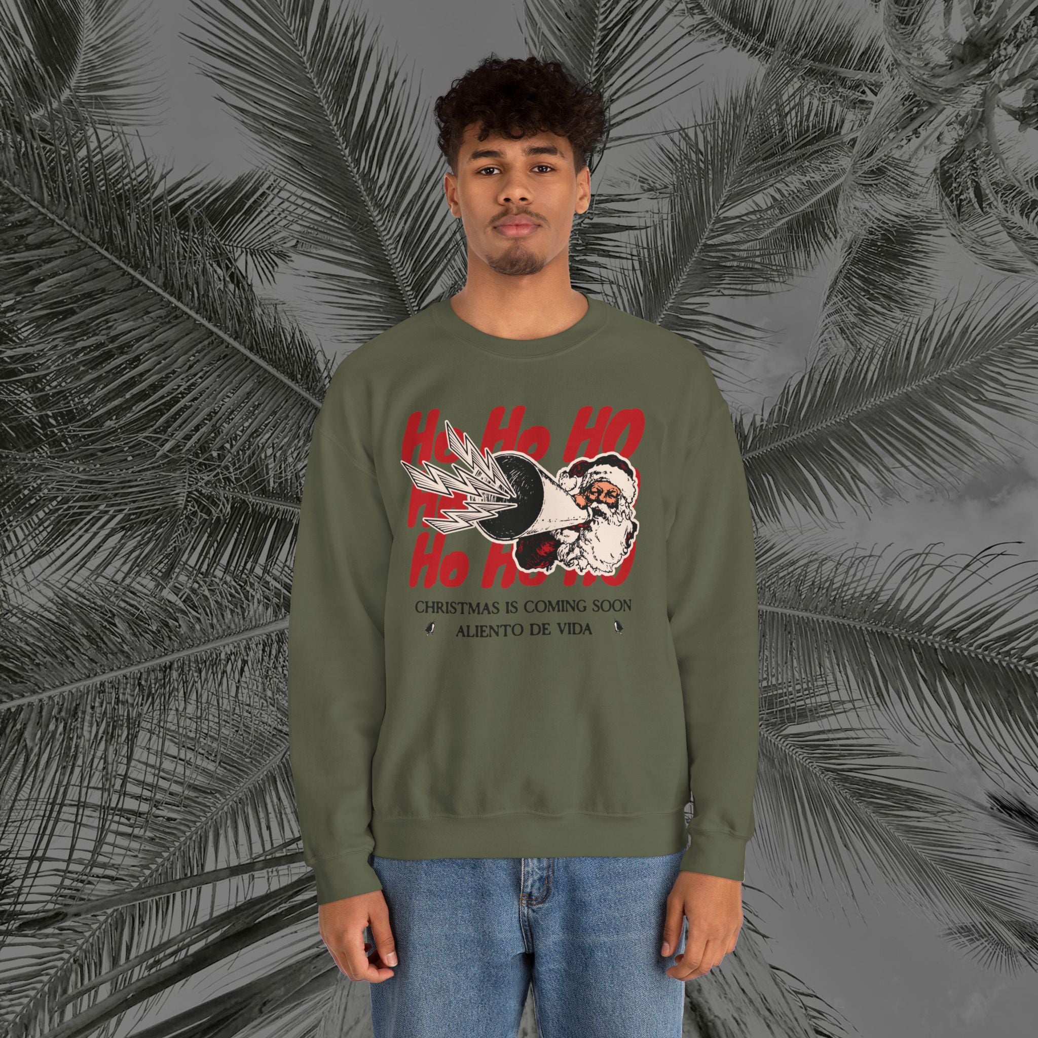 Ho Ho Ho’ Holiday Season - (UNISEX) Cozy Crewneck Sweatshirt - Aliento De Vida