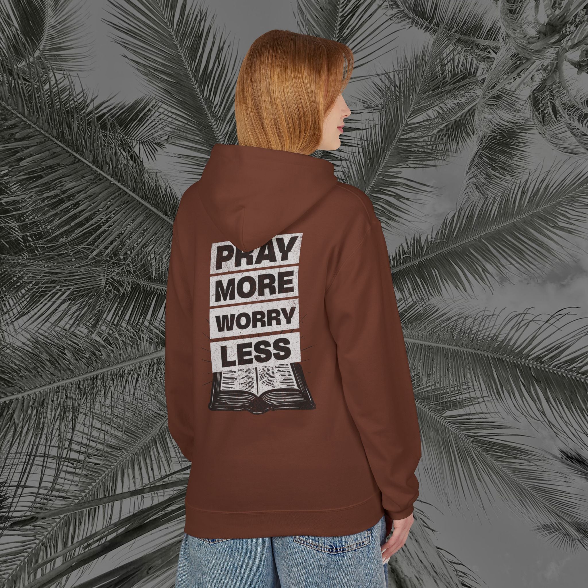 Peace Through Prayer - (UNISEX) Midweight Fleece Hoodie - Aliento De Vida