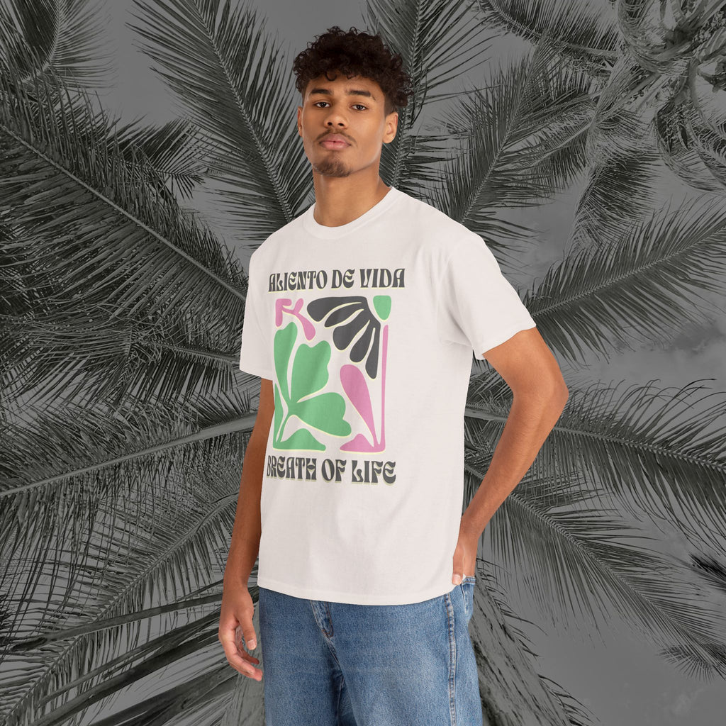 One Breath, Infinite Bloom #2 - (UNISEX) Heavy Cotton T-Shirt - Aliento De Vida