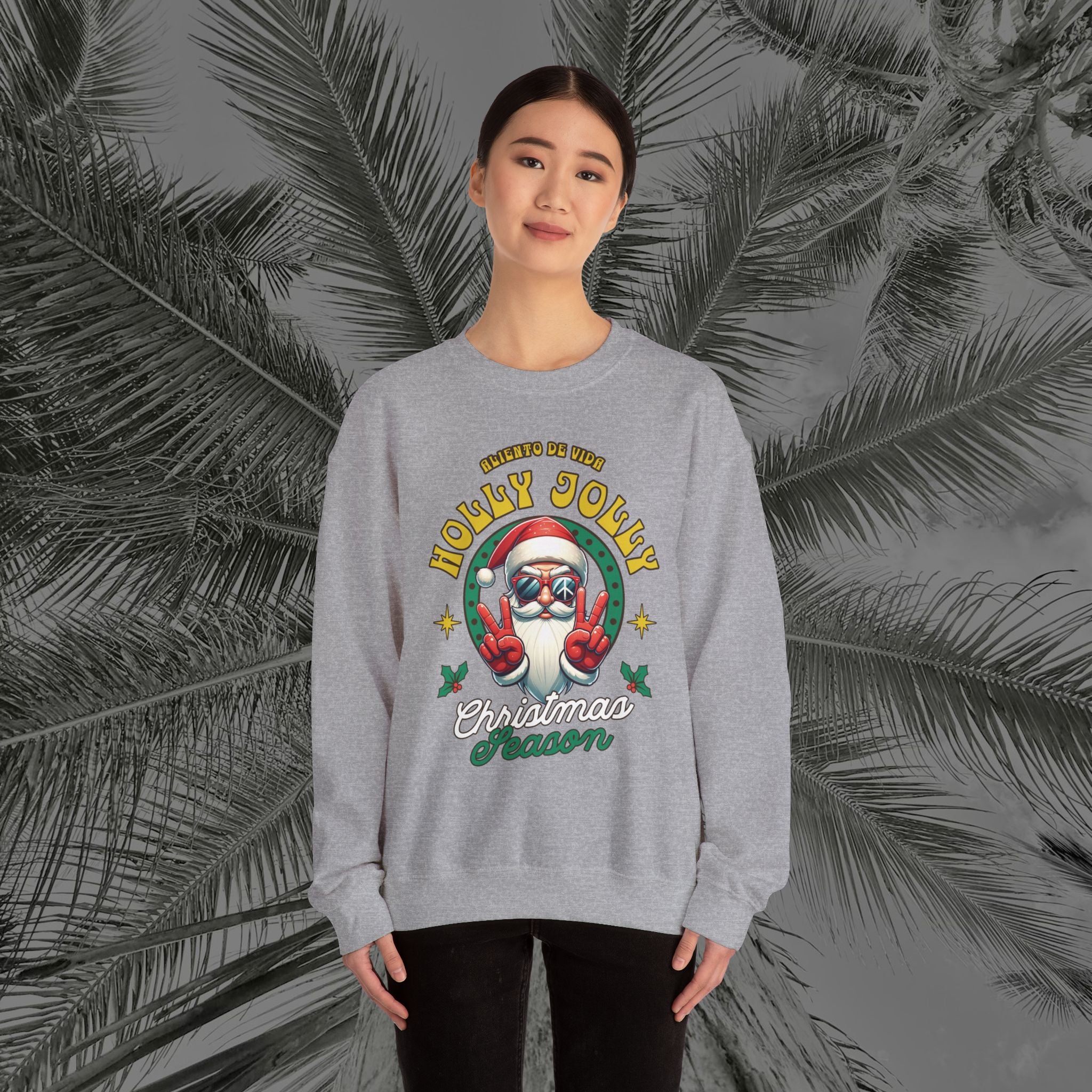 Peace Out, North Pole Edition - (UNSEX) Cozy Crewneck Sweatshirt – Aliento De Vida