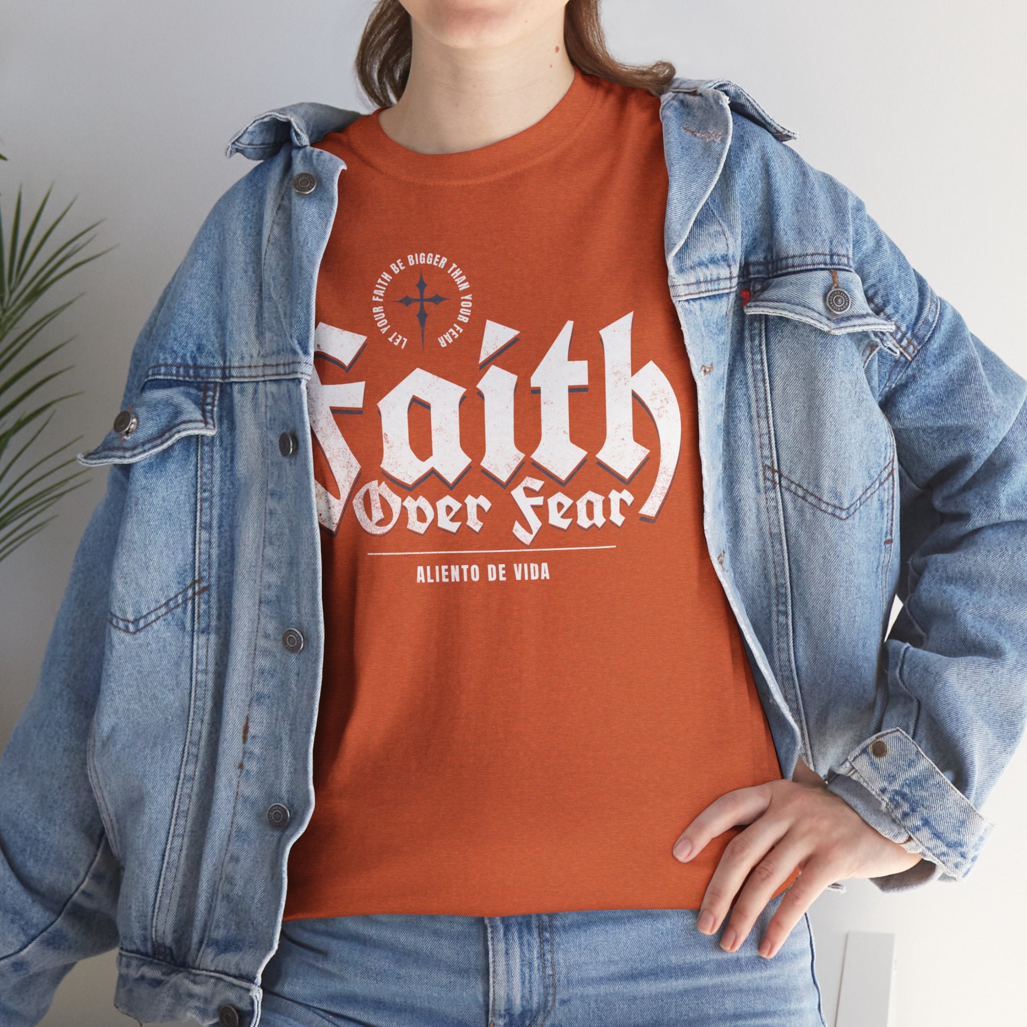 Faith Over Fear - (UNISEX) Heavy Cotton Tee - Aliento De Vida