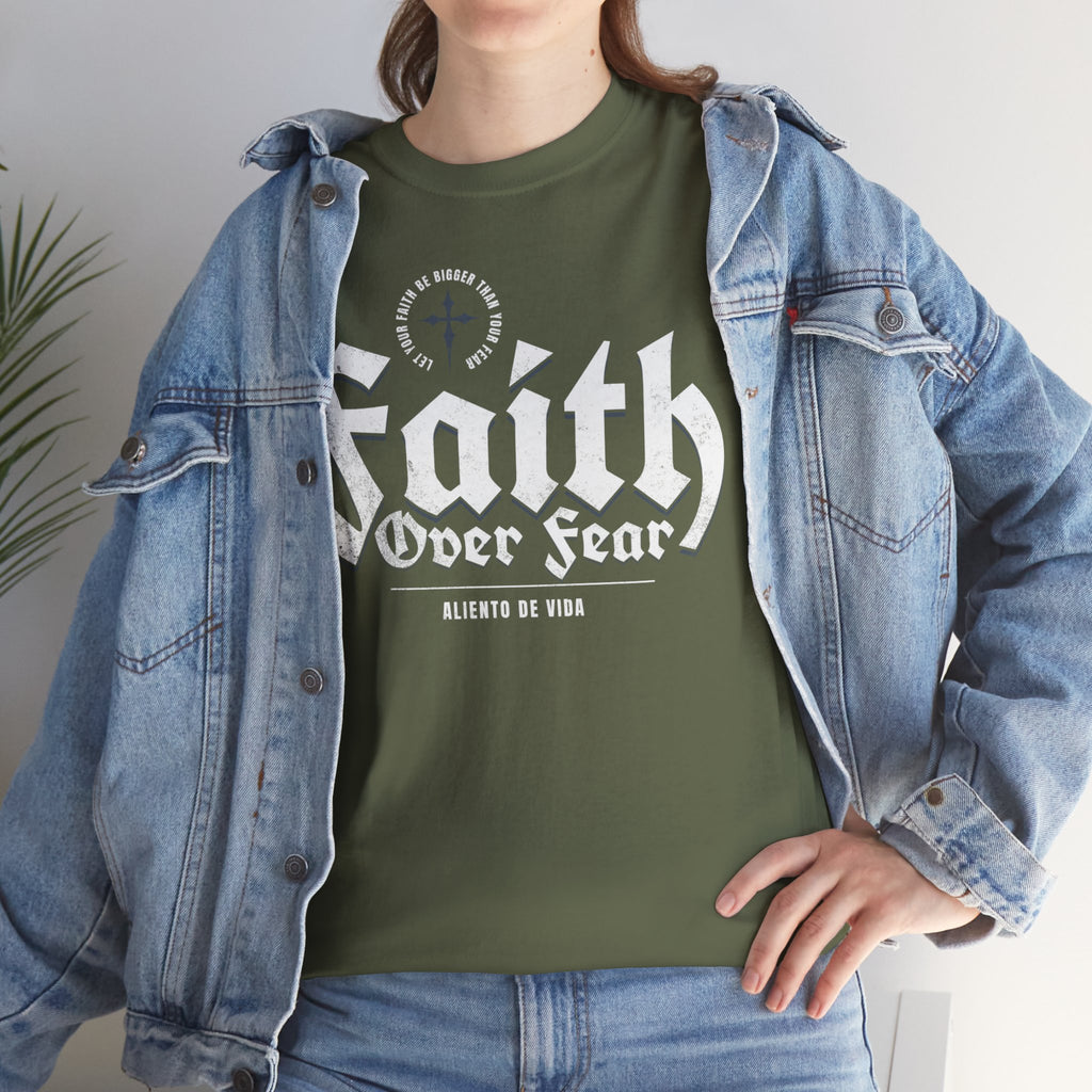 Faith Over Fear - (UNISEX) Heavy Cotton Tee - Aliento De Vida