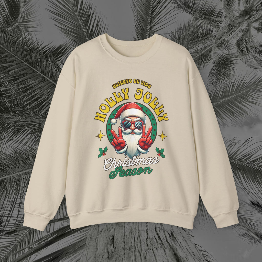 Peace Out, North Pole Edition - (UNSEX) Cozy Crewneck Sweatshirt – Aliento De Vida