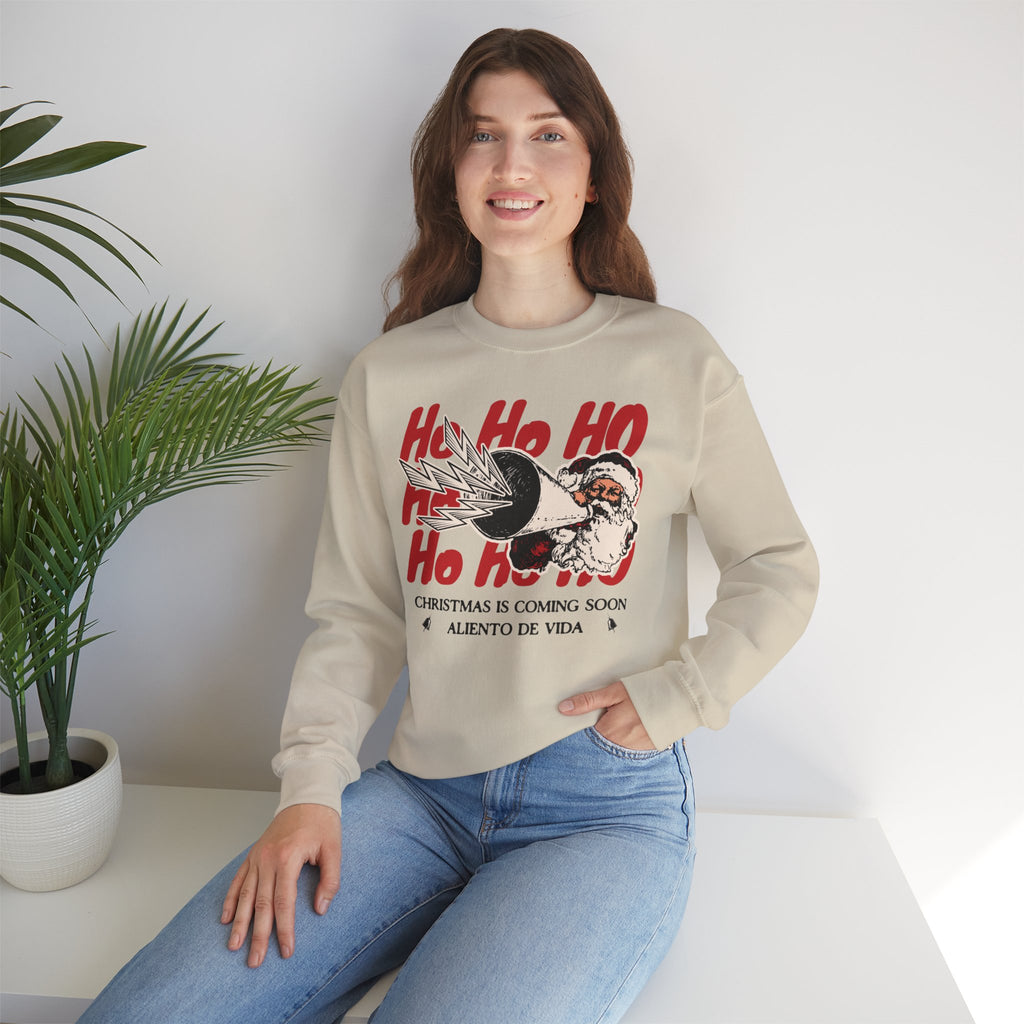 Ho Ho Ho’ Holiday Season - (UNISEX) Cozy Crewneck Sweatshirt - Aliento De Vida