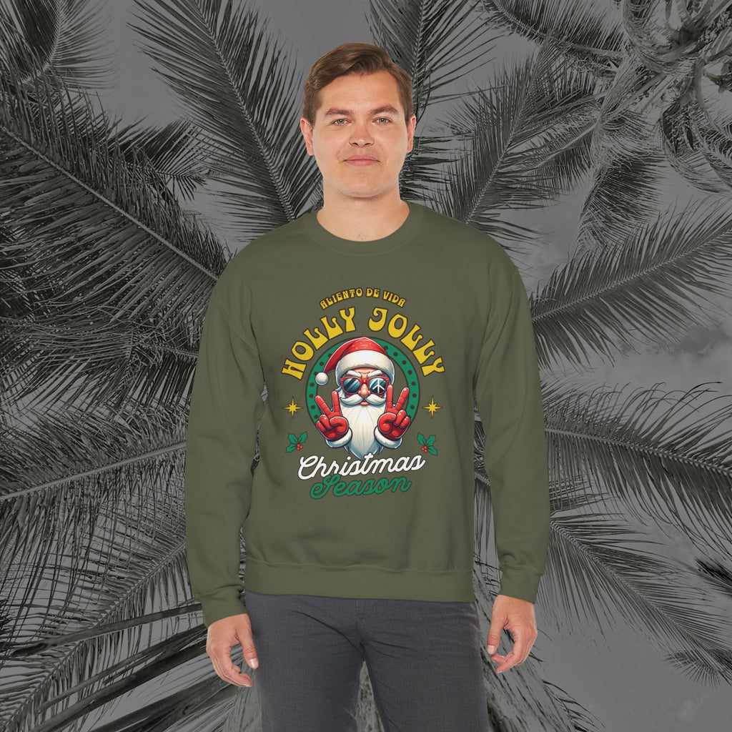 Peace Out, North Pole Edition - (UNSEX) Cozy Crewneck Sweatshirt – Aliento De Vida