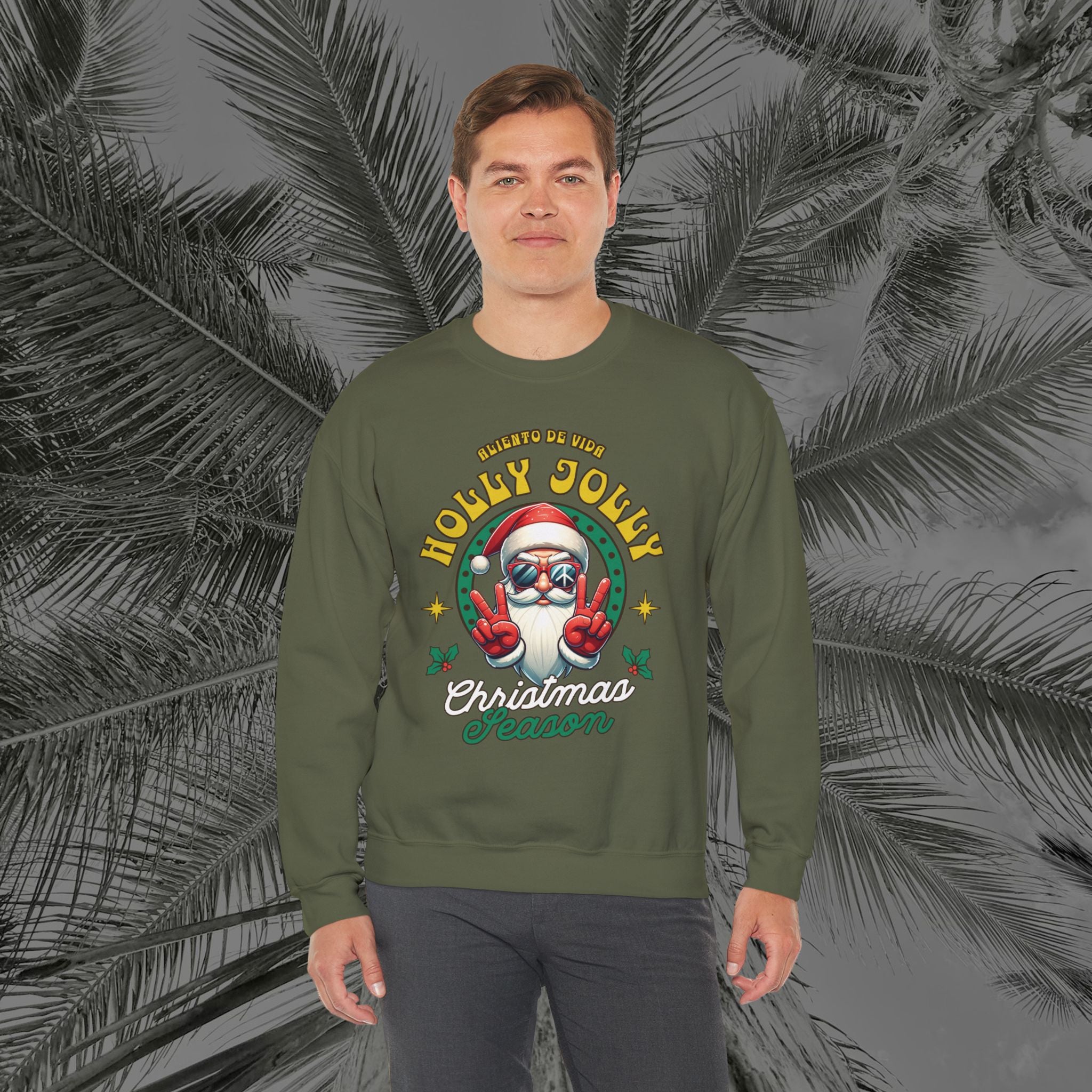 Peace Out, North Pole Edition - (UNSEX) Cozy Crewneck Sweatshirt – Aliento De Vida