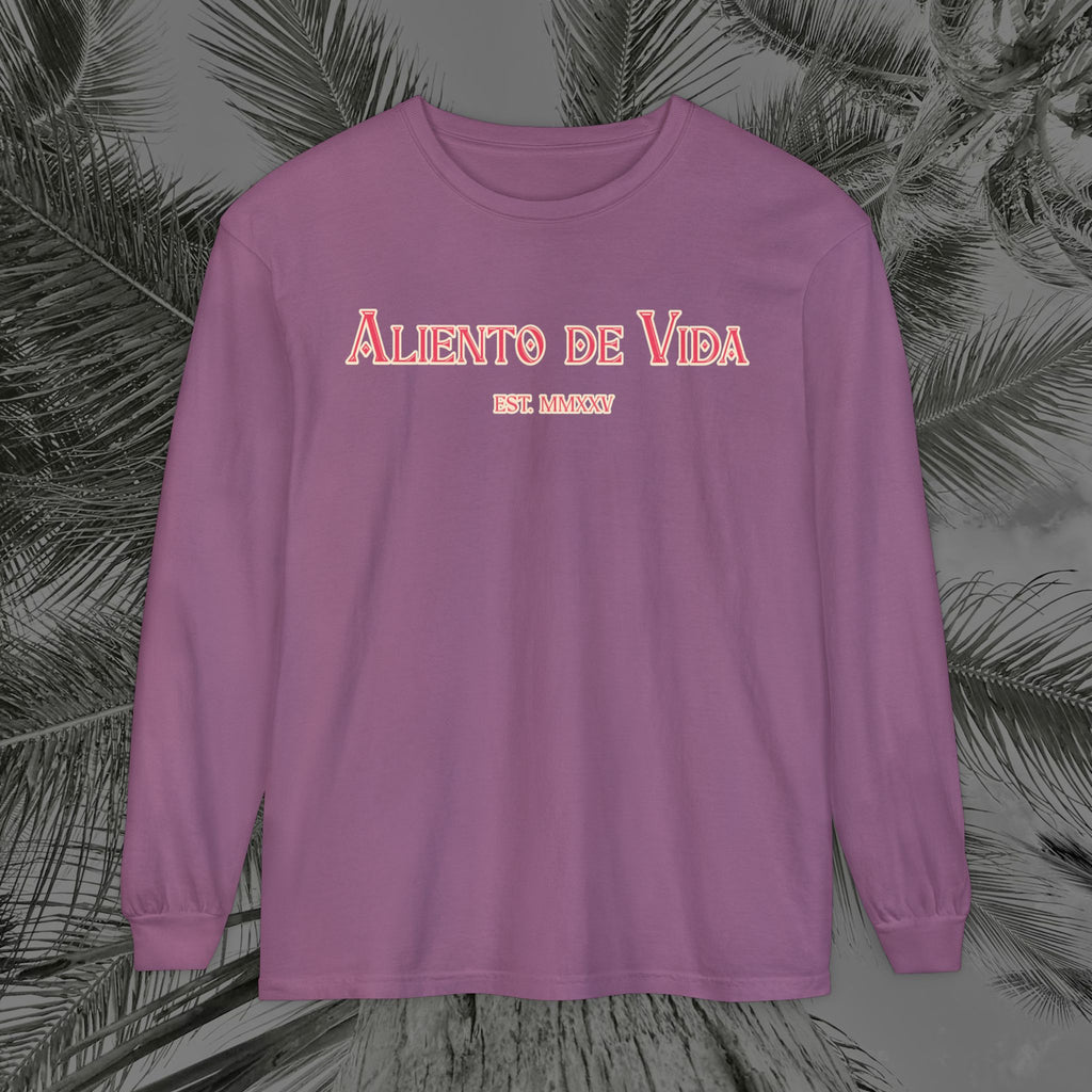Breath Of Paradise - (UNISEX) Long Sleeve Shirt - Back Design - Aliento De Vida