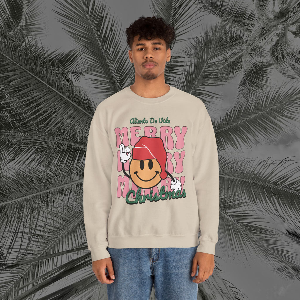 Happy Holidays - Cozy Crewneck Sweatshirt - Aliento De Vida