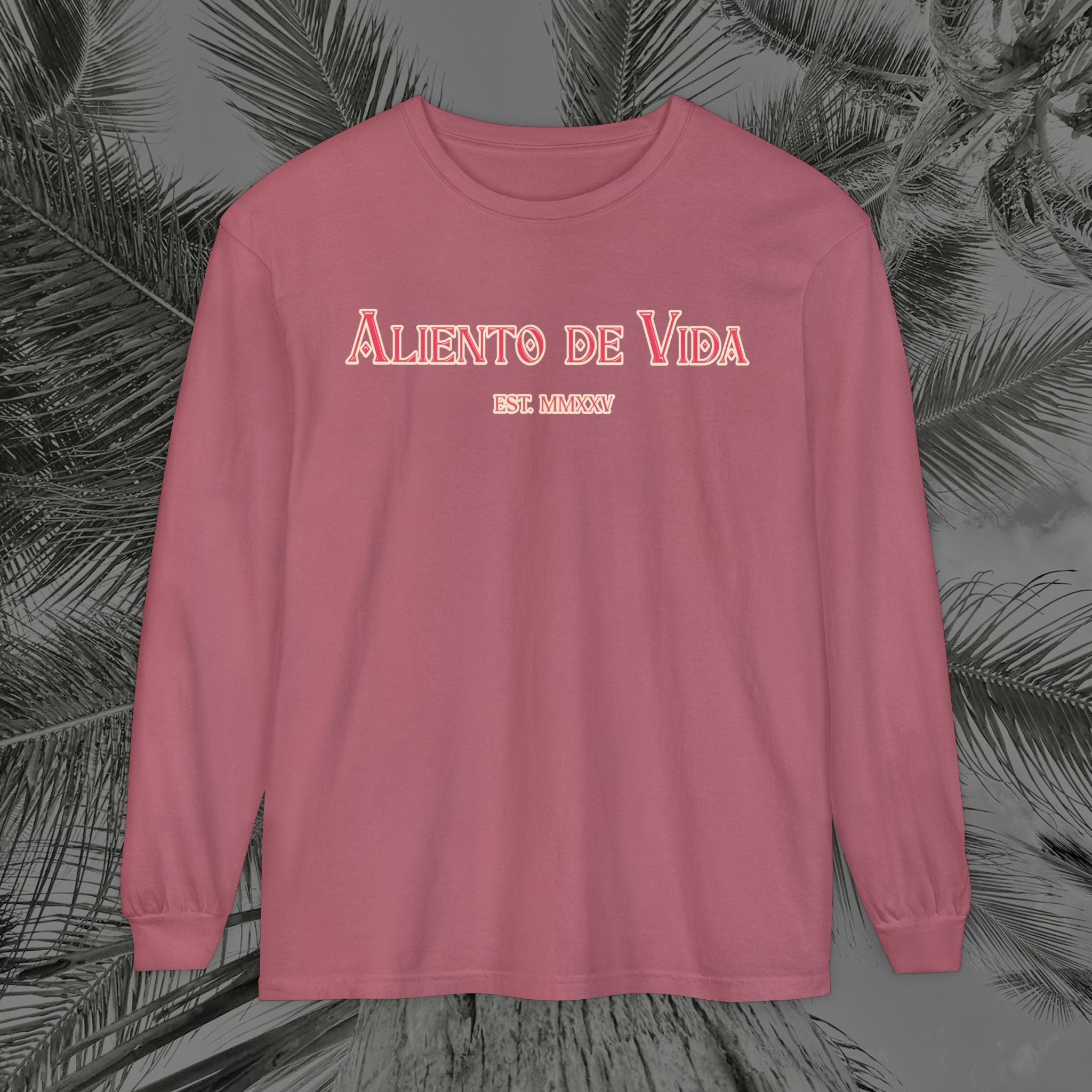 Breath Of Paradise - (UNISEX) Long Sleeve Shirt - Back Design - Aliento De Vida