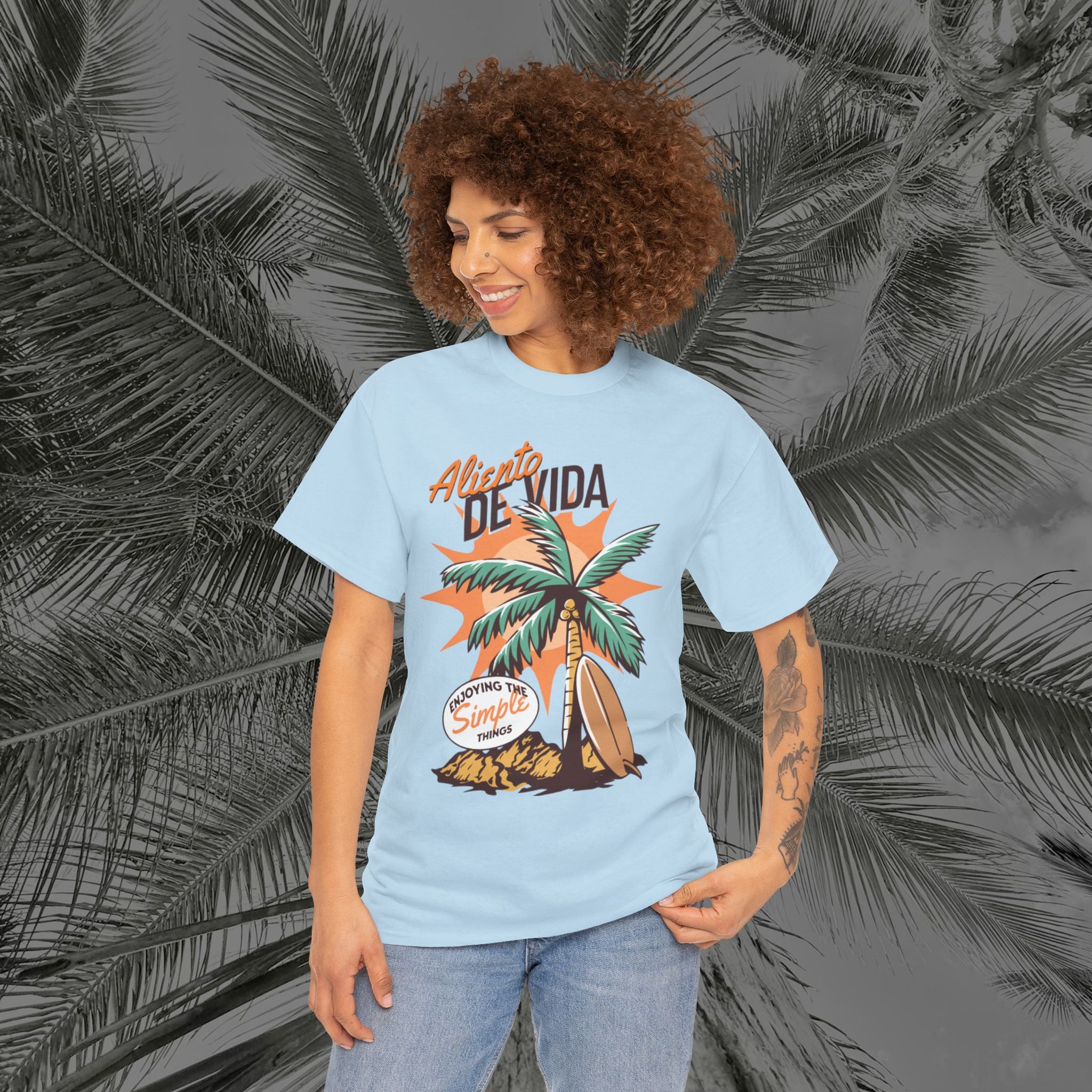 Pure Palm - (UNISEX) Heavy Cotton Tee - Aliento De Vida