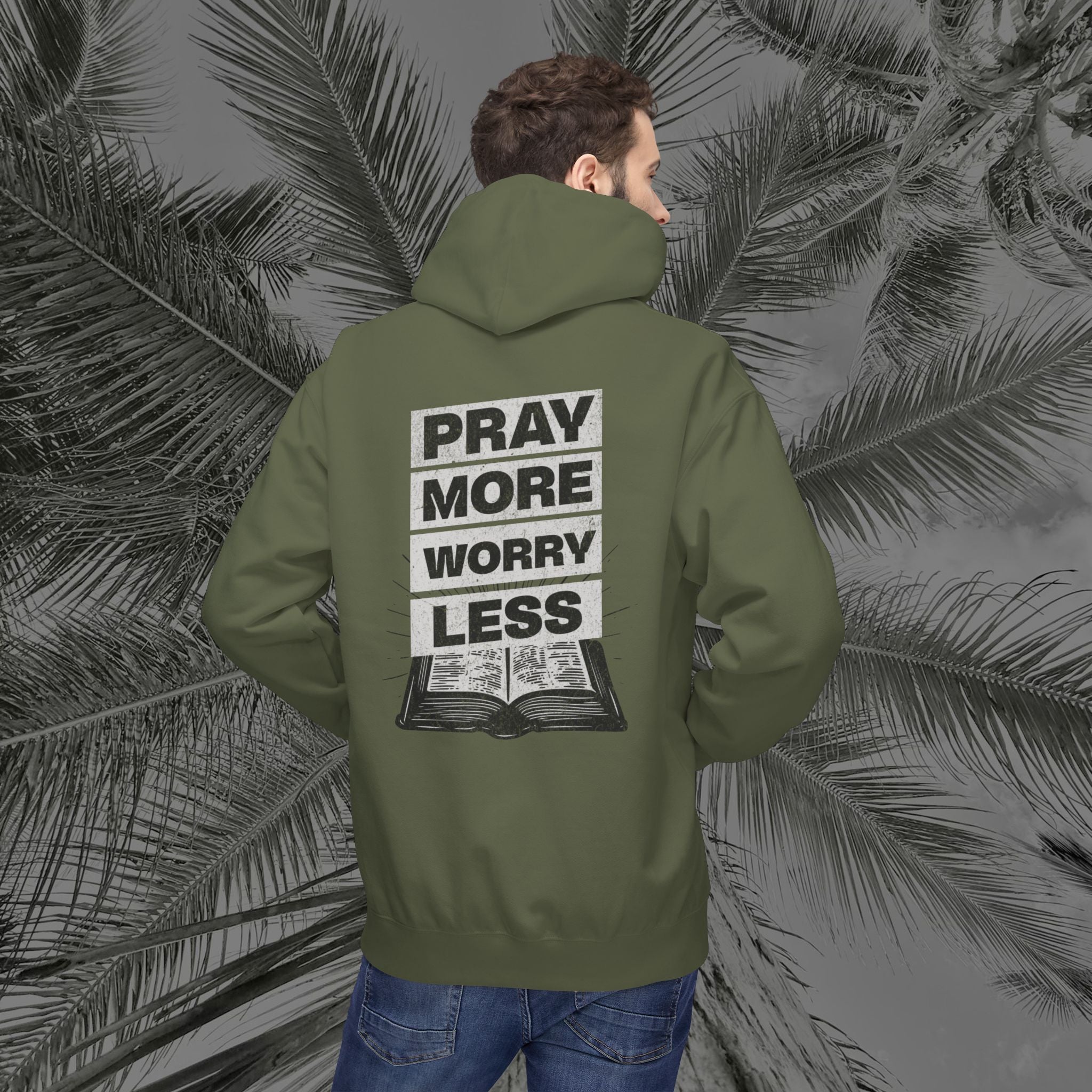 Peace Through Prayer - (UNISEX) Midweight Fleece Hoodie - Aliento De Vida