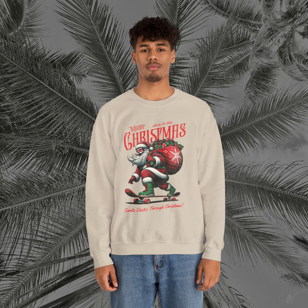 Merry Kickmas - (UNISEX) Cozy Crewneck Sweatshirt - Aliento De Vida