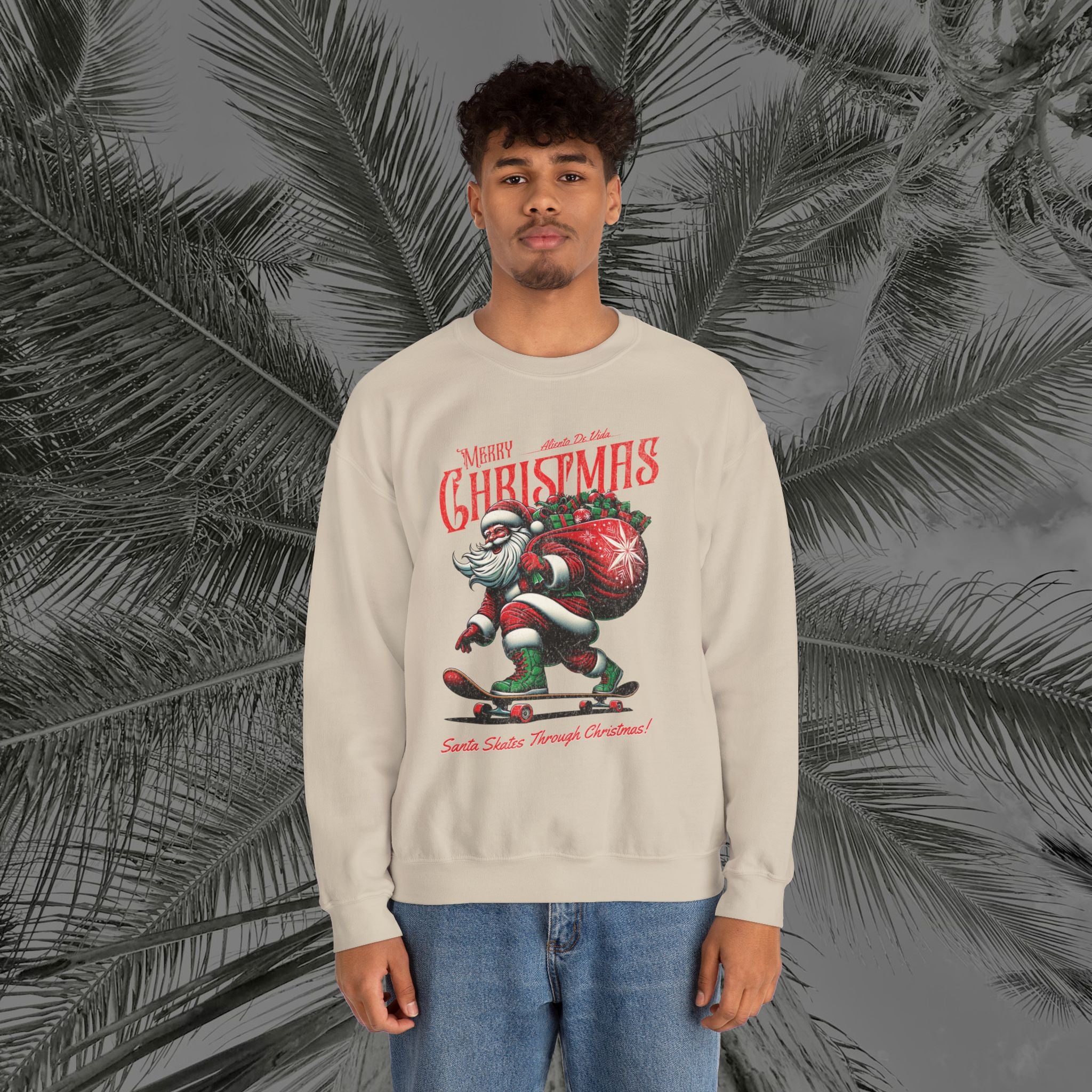 Merry Kickmas - (UNISEX) Cozy Crewneck Sweatshirt - Aliento De Vida