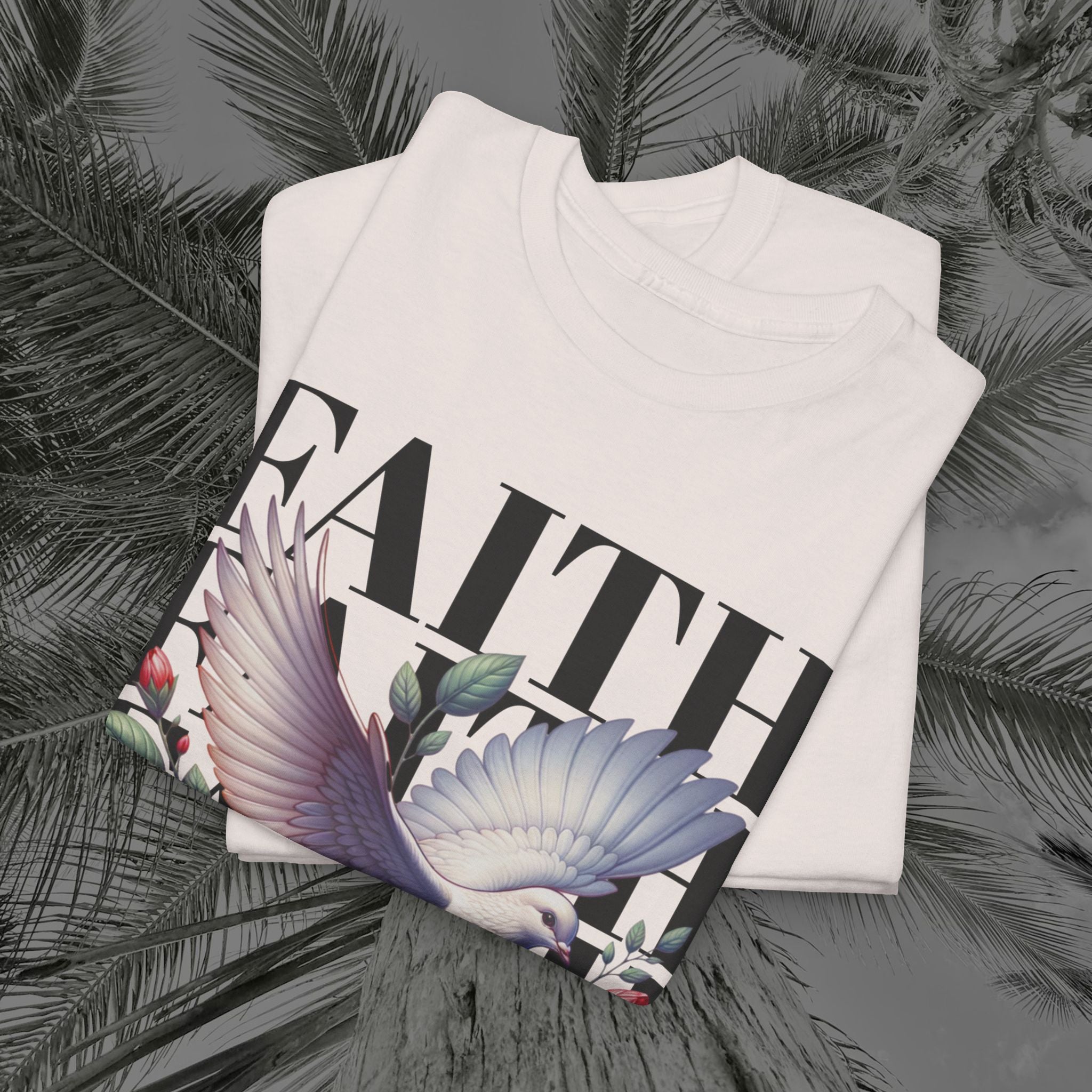 Wings of Grace - (UNISEX) Heavy Cotton Tee - Aliento De Vida