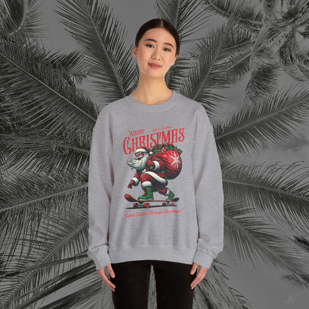 Merry Kickmas - (UNISEX) Cozy Crewneck Sweatshirt - Aliento De Vida