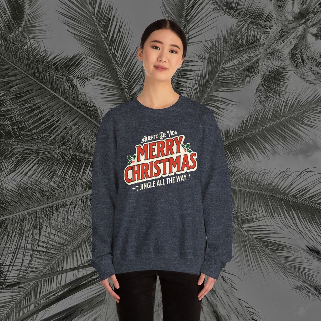 Merry Christmas - (UNISEX) Cozy Crewneck Sweatshirt - Aliento De Vida