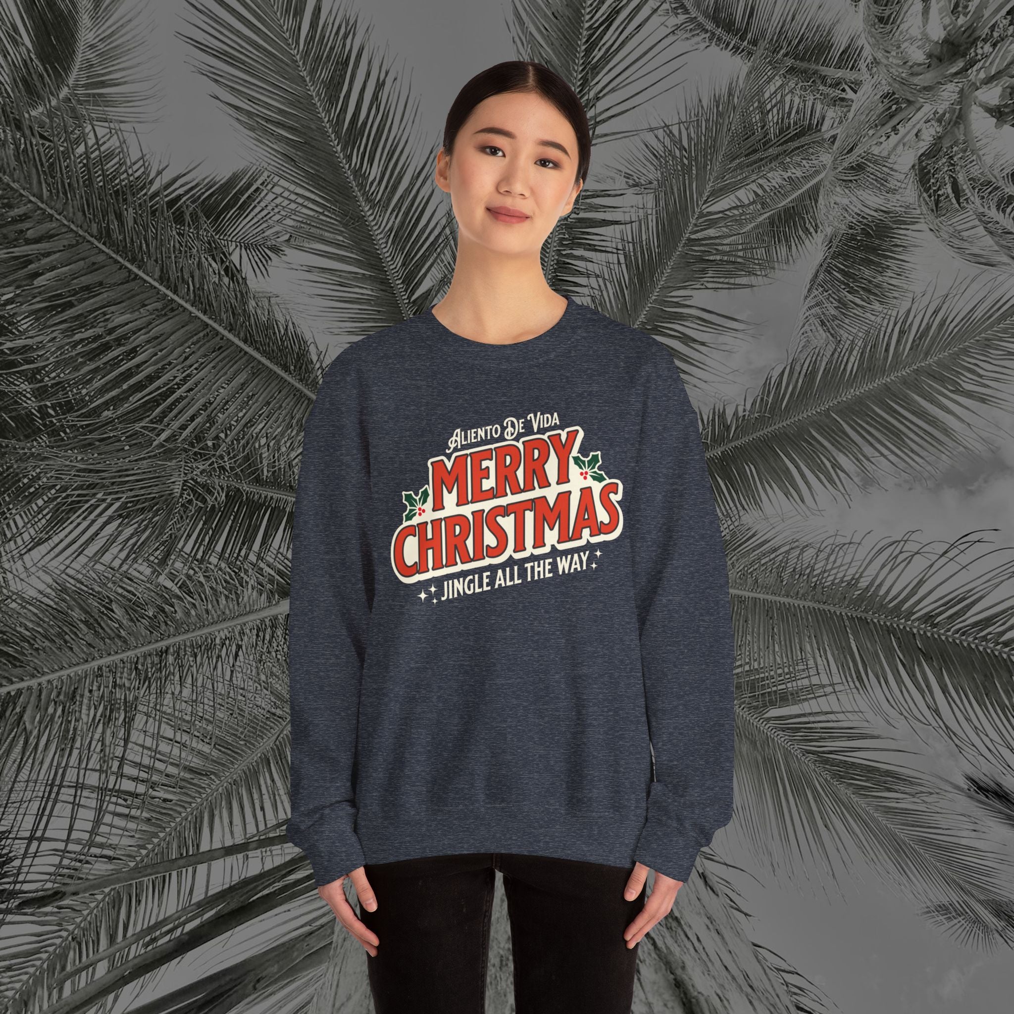 Merry Christmas - (UNISEX) Cozy Crewneck Sweatshirt - Aliento De Vida