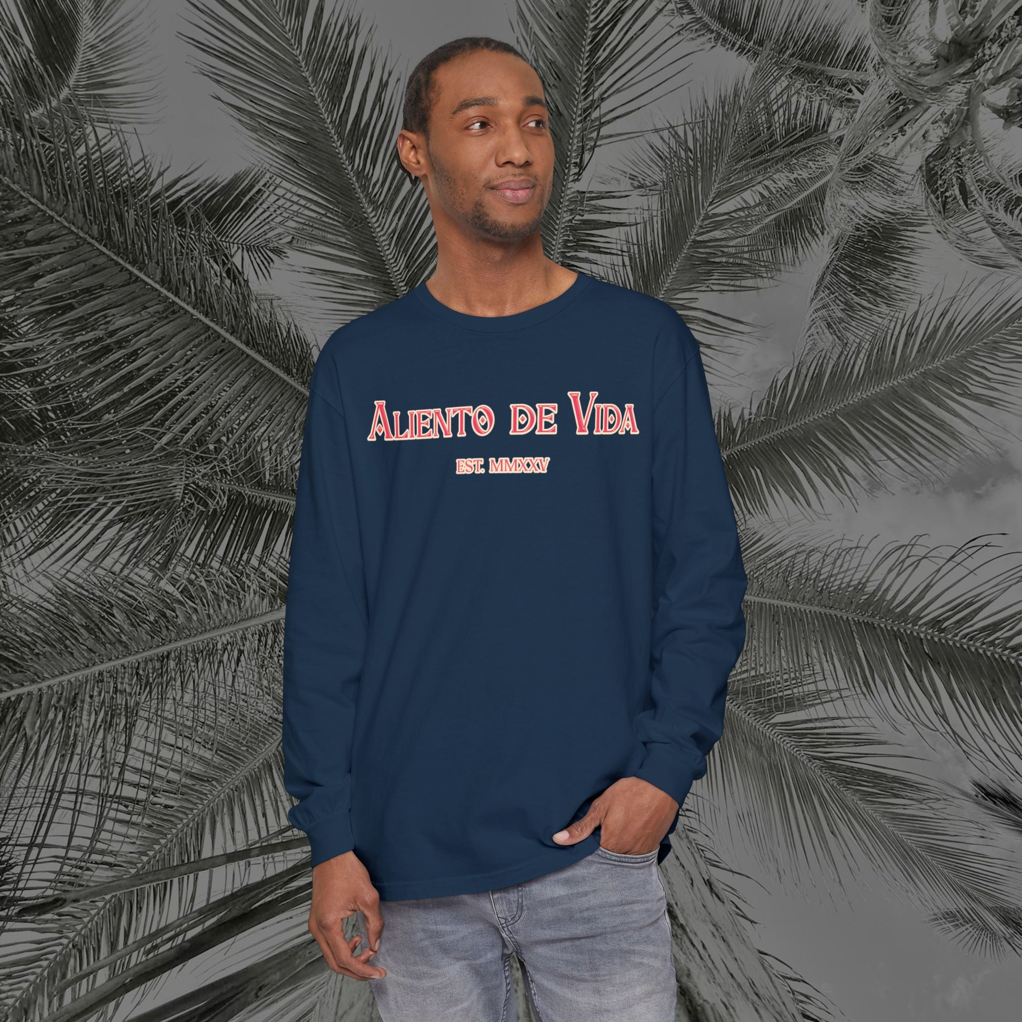 Breath Of Paradise - (UNISEX) Long Sleeve Shirt - Back Design - Aliento De Vida