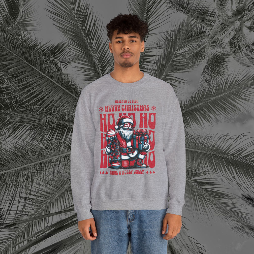 Naughty by Nature, Santa by Choice - (UNISEX) Cozy Crewneck Sweatshirt - Aliento De Vida