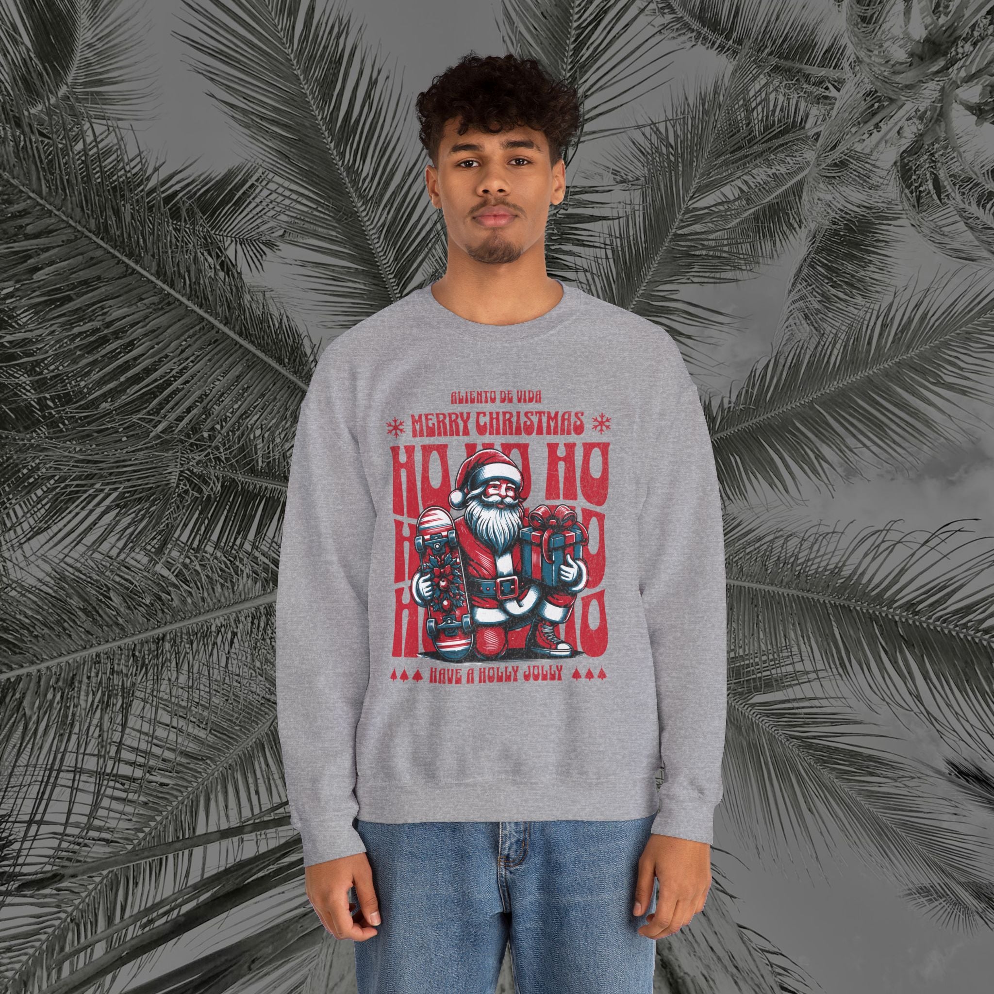 Naughty by Nature, Santa by Choice - (UNISEX) Cozy Crewneck Sweatshirt - Aliento De Vida