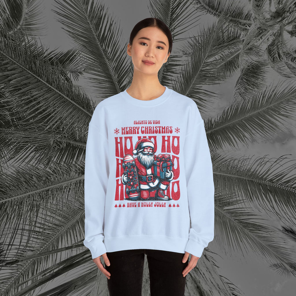Naughty by Nature, Santa by Choice - (UNISEX) Cozy Crewneck Sweatshirt - Aliento De Vida